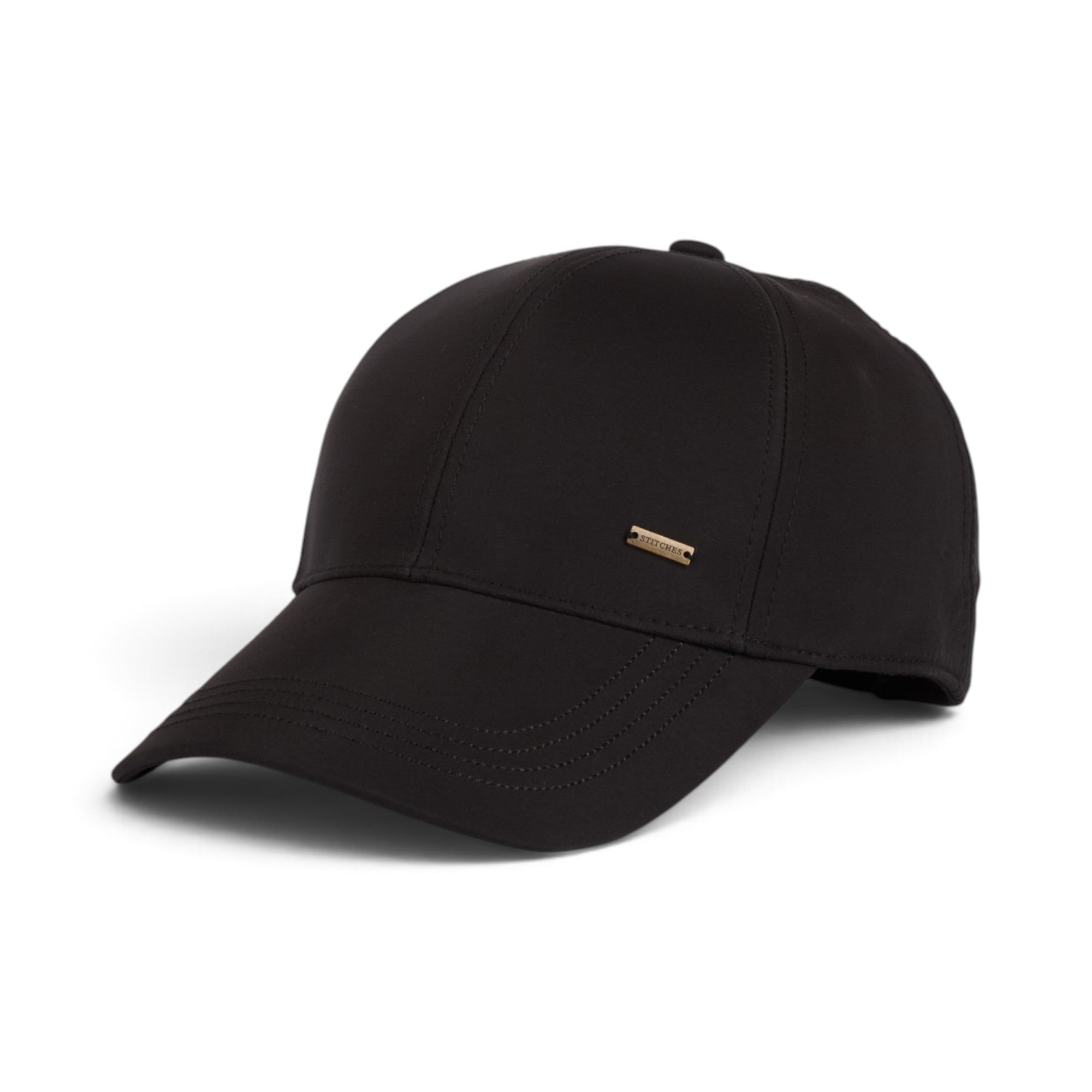 Minimal Metal Logo Black Baseball Cap