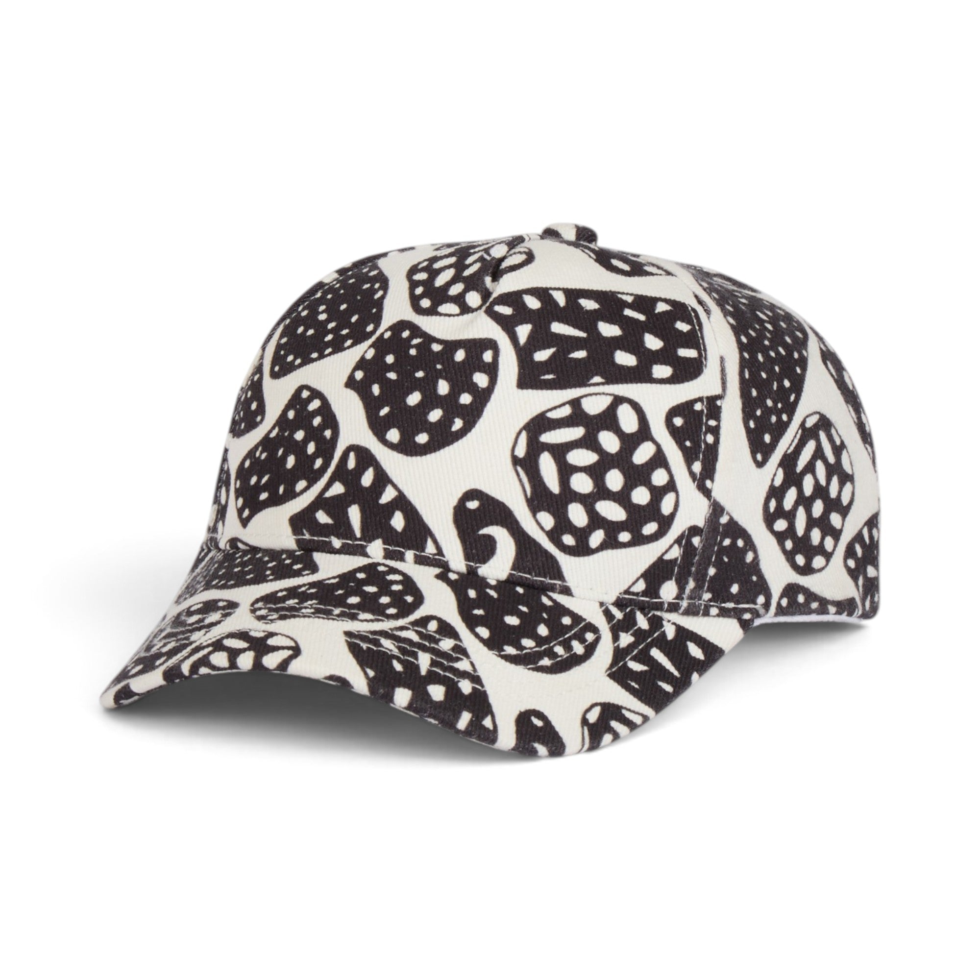Black & White Abstract Print Baseball Cap