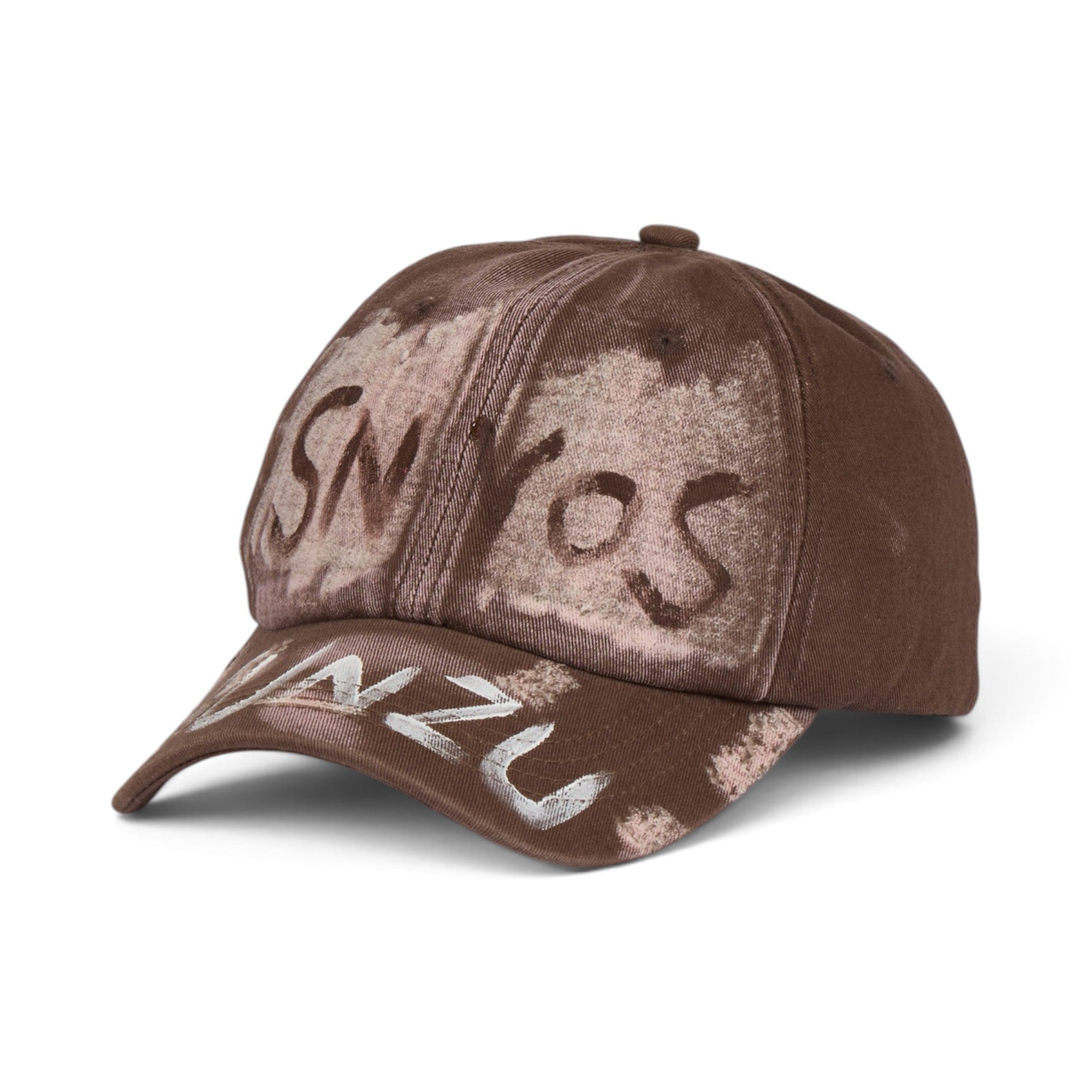 Brown Washed Graffiti Baseball Cap