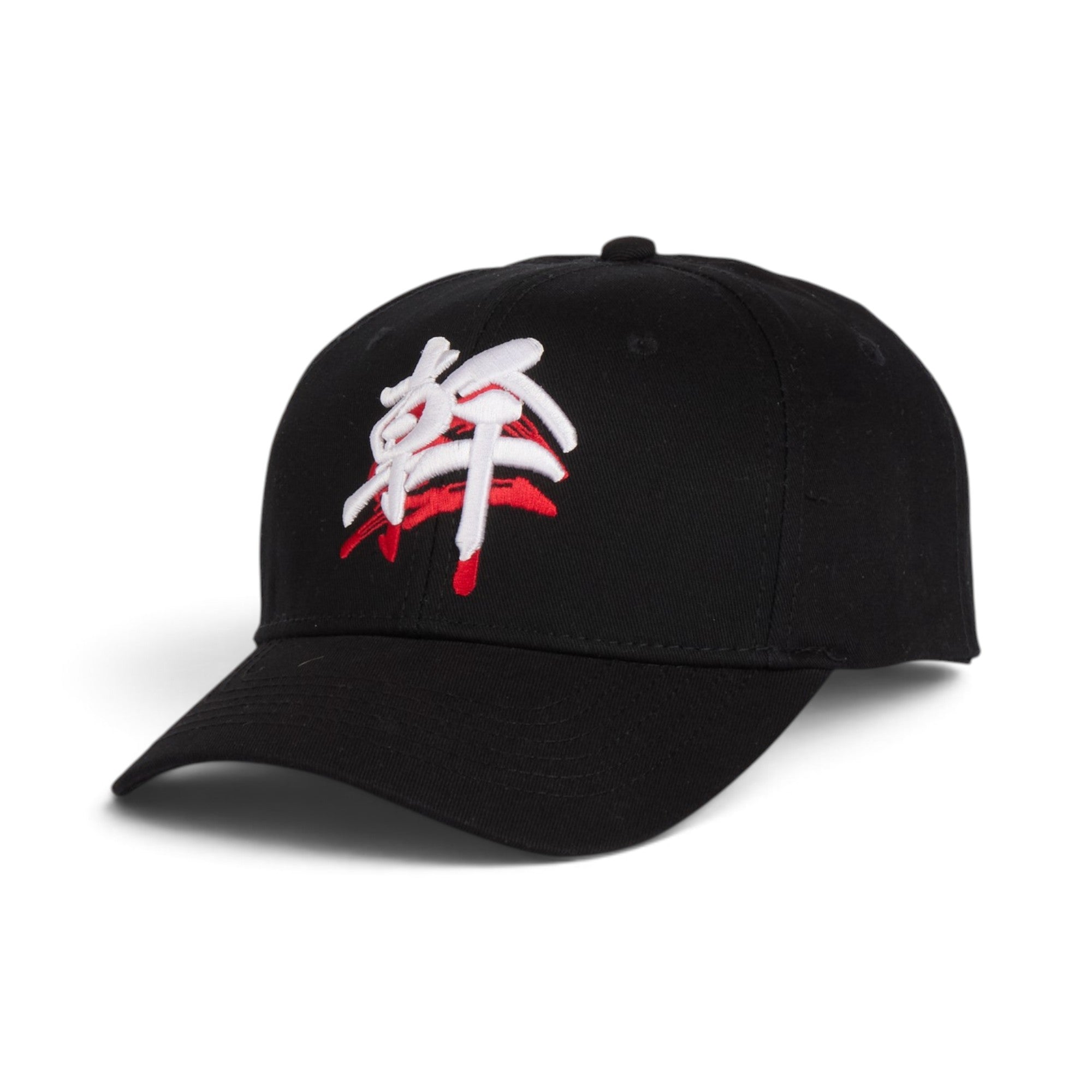 Japanese Graffiti Embroidery Black Baseball Cap
