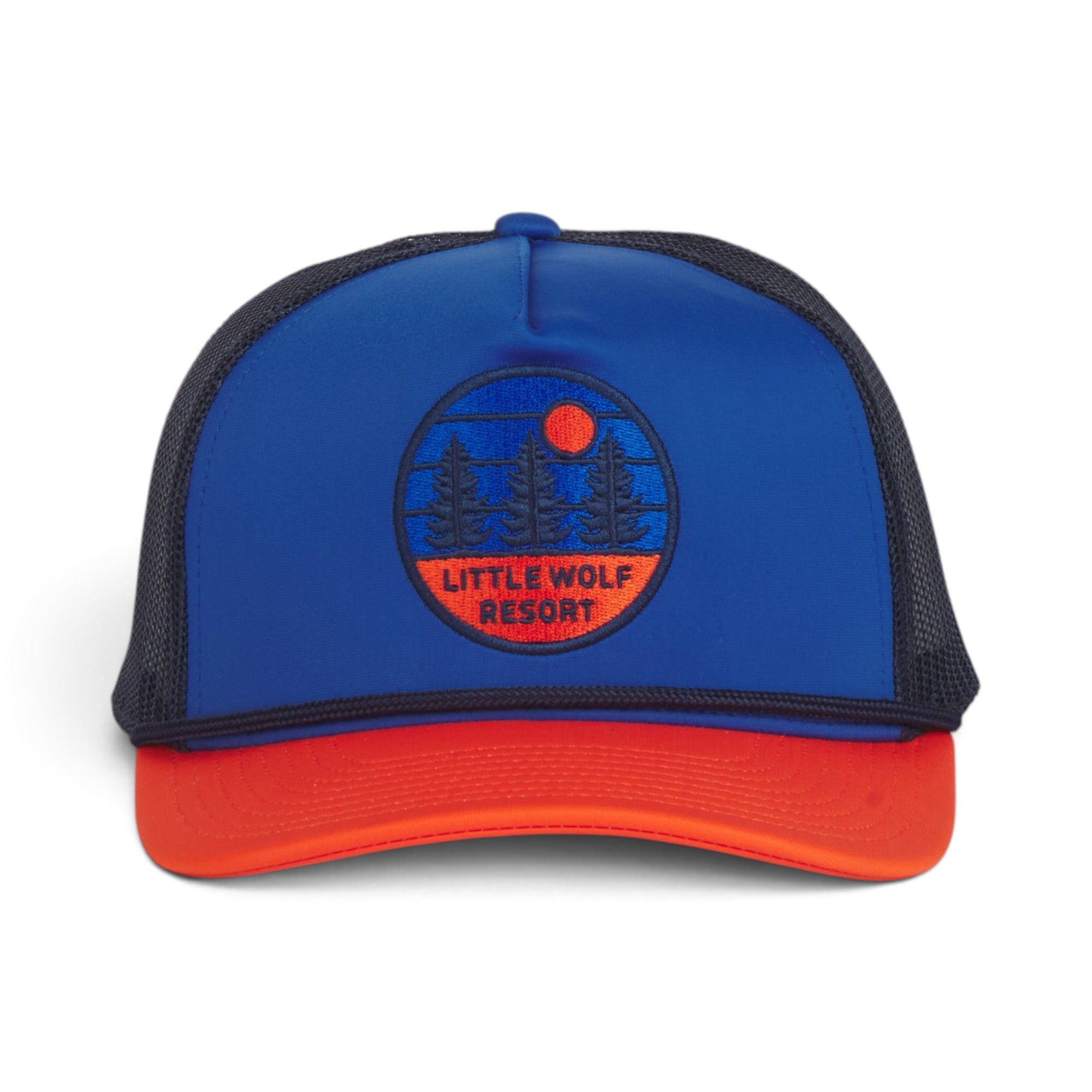 Little Wolf Resort Blue & Orange Trucker Cap