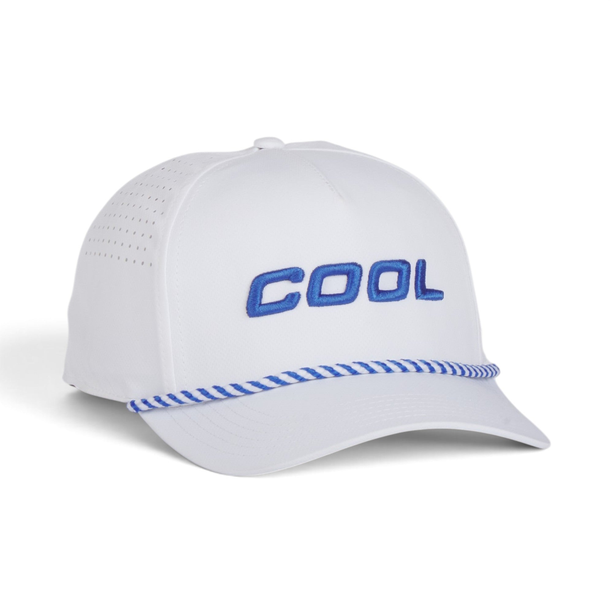 Cool Clubs Premium Performance Cap – White & Blue Sport Edition