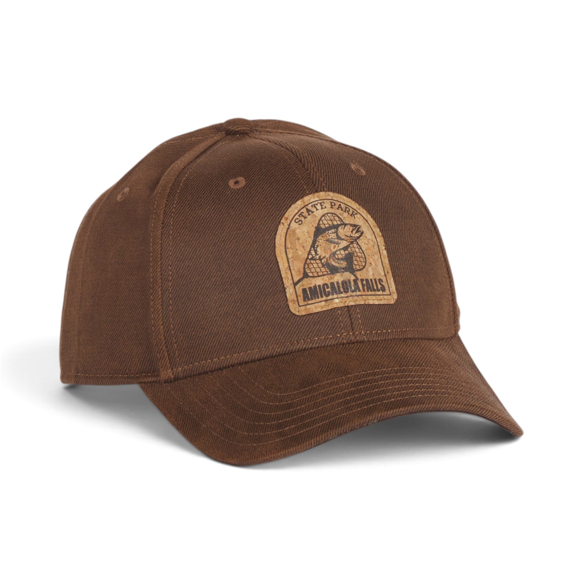 Amicalola Falls State Park Vintage Fishing Cap – Brown Cork Patch Edition