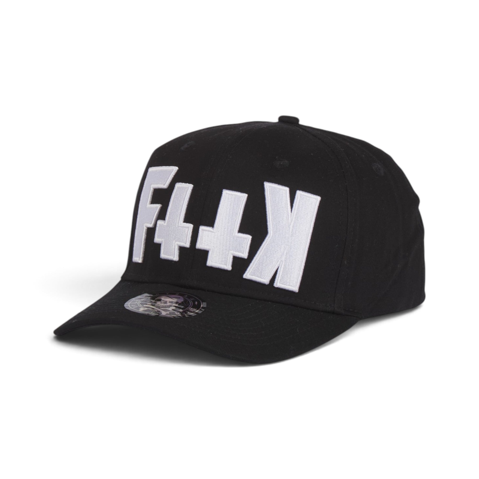 F++K Bold Logo Premium Cotton Baseball Cap – Black & White Edition