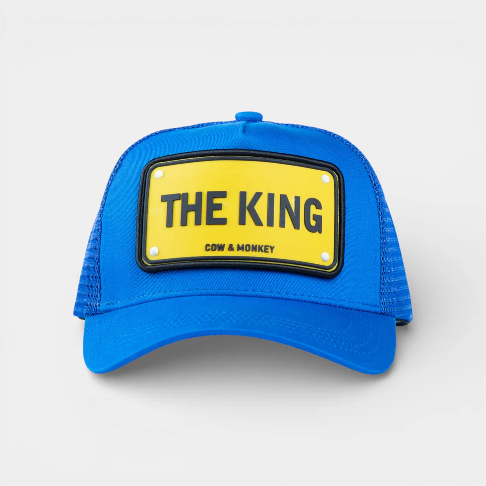 Unisex Trucker Cap " The King " - Premium High Quality Materials, Cotton Front & High-Quality Polyester Mesh Back, Adjustable Size – COW&MONKEY