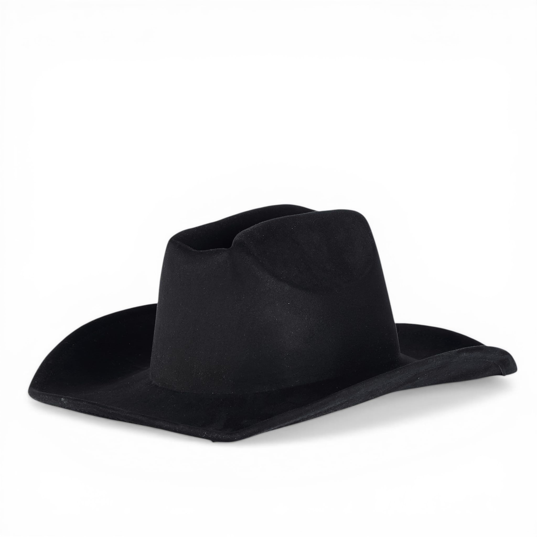 BabaCap Black Cowboy Hat, Premium Suede, Wide Brim Western Style for Men and Women, Festivals and Outdoor Activities