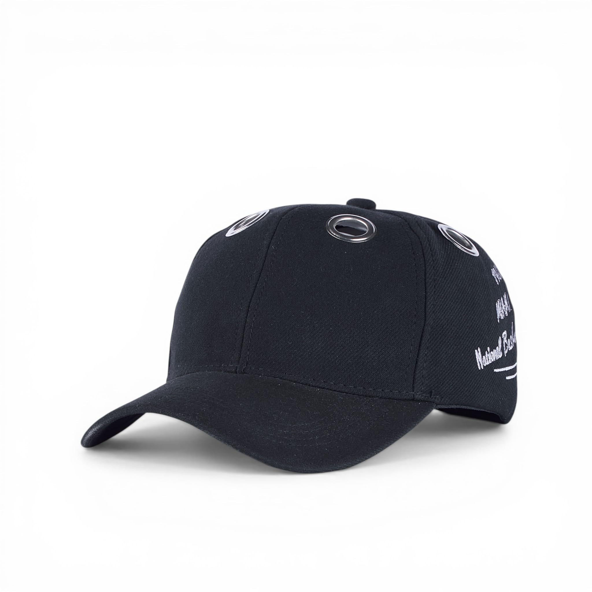 BabaCap Baseball Cap, Premium Cotton Gabardine, Adjustable Dad Hat, Metal Eyelet Details, Side Embroidery, for Men and Women
