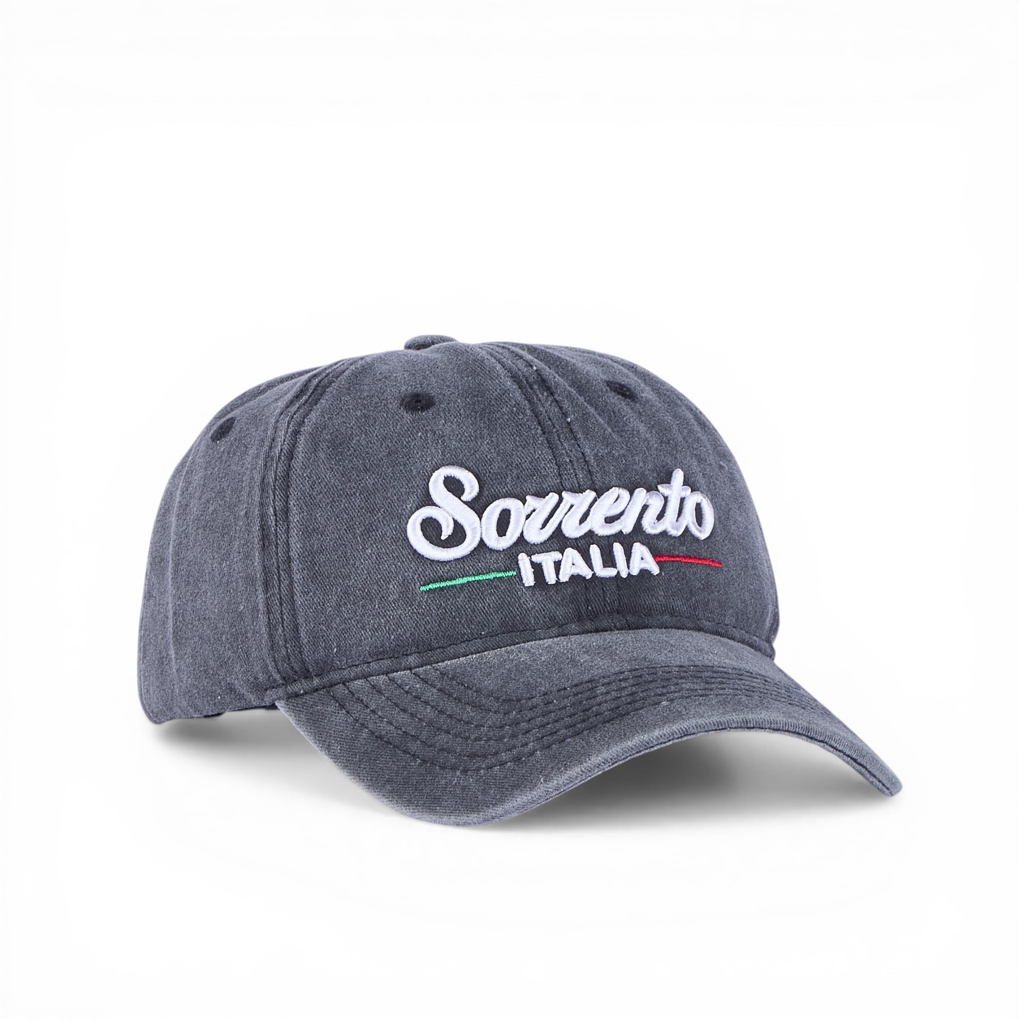 BabaCap Sorrento Italia Embroidered Dad Hat, Washed Cotton, Adjustable Baseball Cap for Travel and Casual Wear
