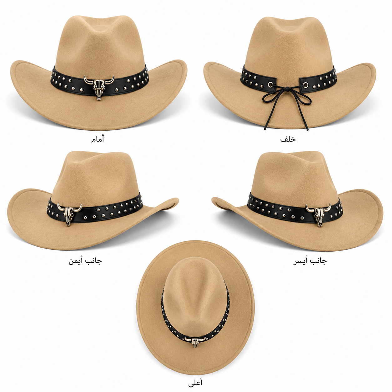 Horse Rider Fedora – Premium Wool Felt Hat for Equestrian Cowboy Style -decorated belt