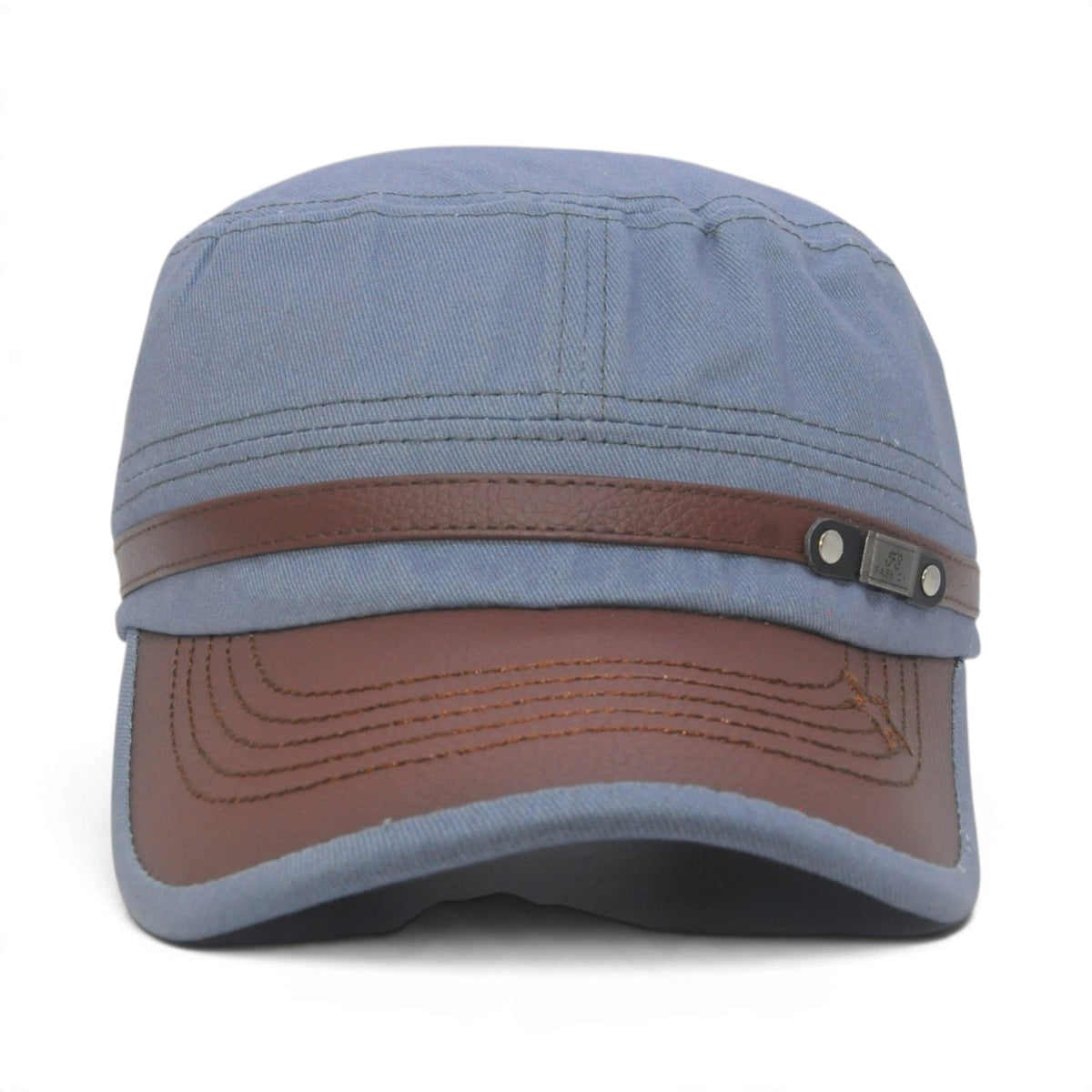 NEW Heritage Military Cadet Cap – Vintage Leather Accent | Multicolor