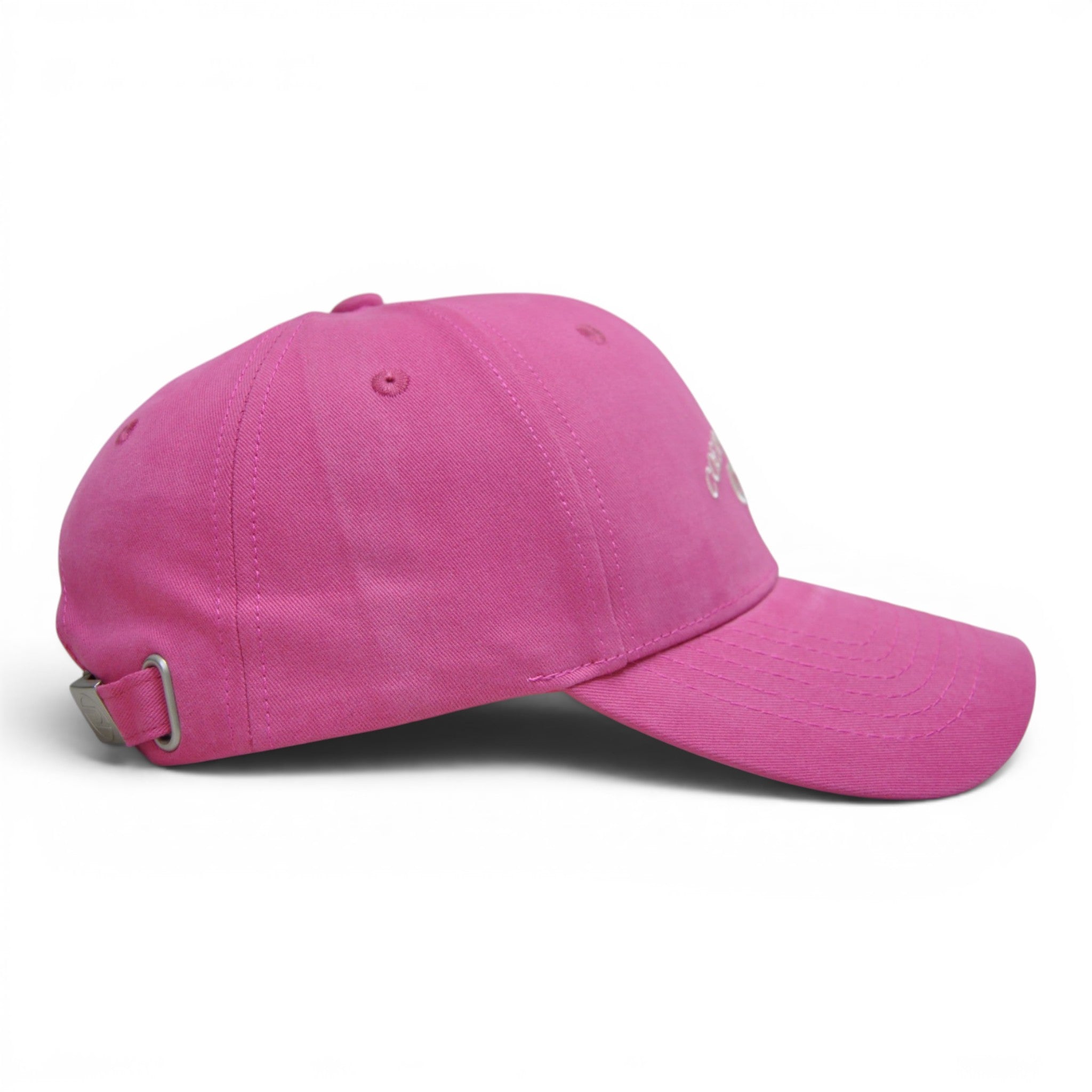 BabaCap Baseball Cap, Pink, Premium Suede, Adjustable Dad Hat, Raised Embroidered Detail, Curved Brim, for Men and Women -1987