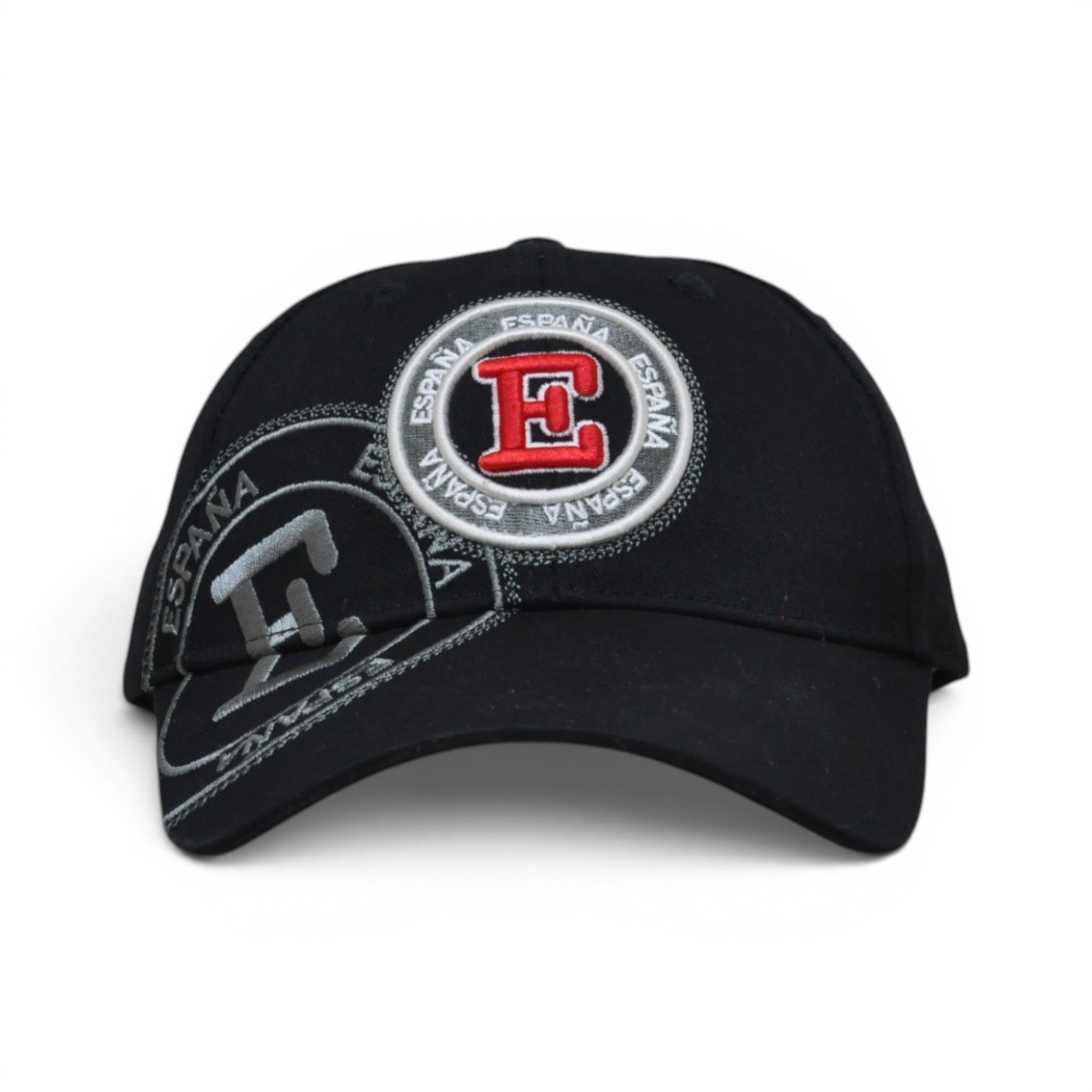 BABA CAP Premium Structured Baseball Cap with Dual Embroidered Badges – Adjustable Unisex Sports Hat, Charcoal Grey E