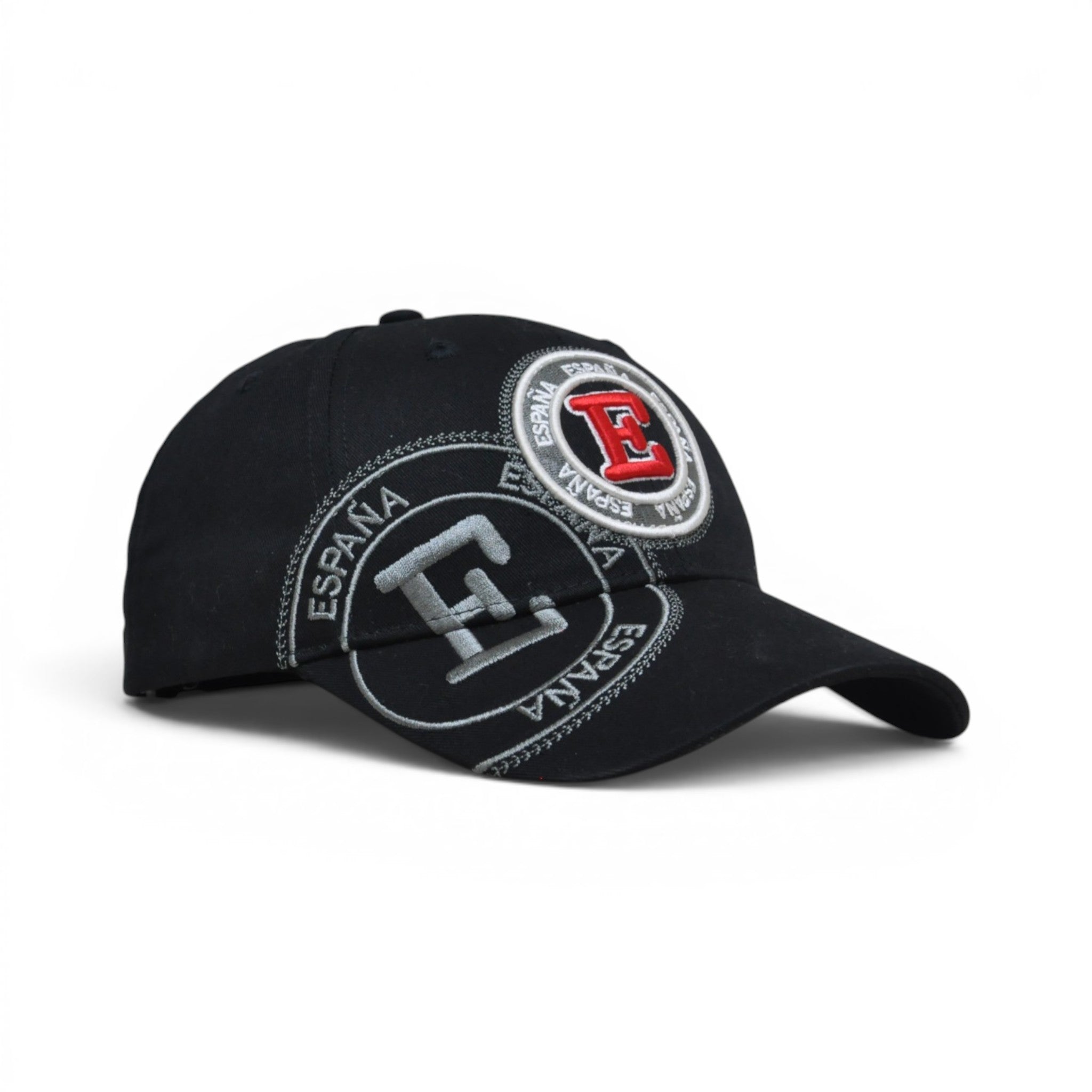 BABA CAP Premium Structured Baseball Cap with Dual Embroidered Badges – Adjustable Unisex Sports Hat, Charcoal Grey E