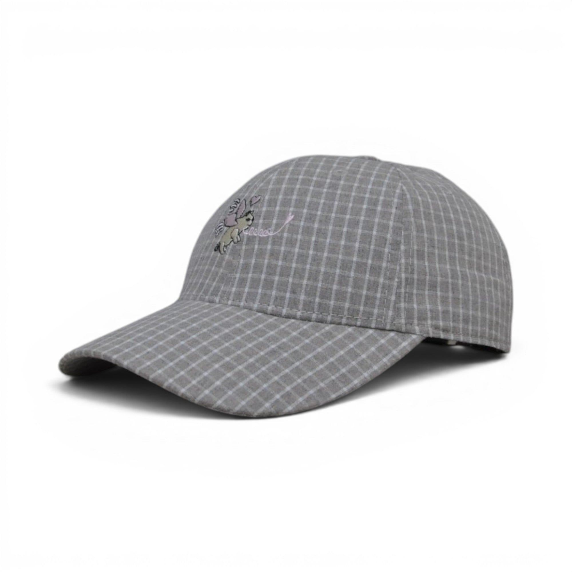 BABA CAP Premium Checkered Dad Cap – Embroidered Cotton Casual Hat, Adjustable Unisex, Blue