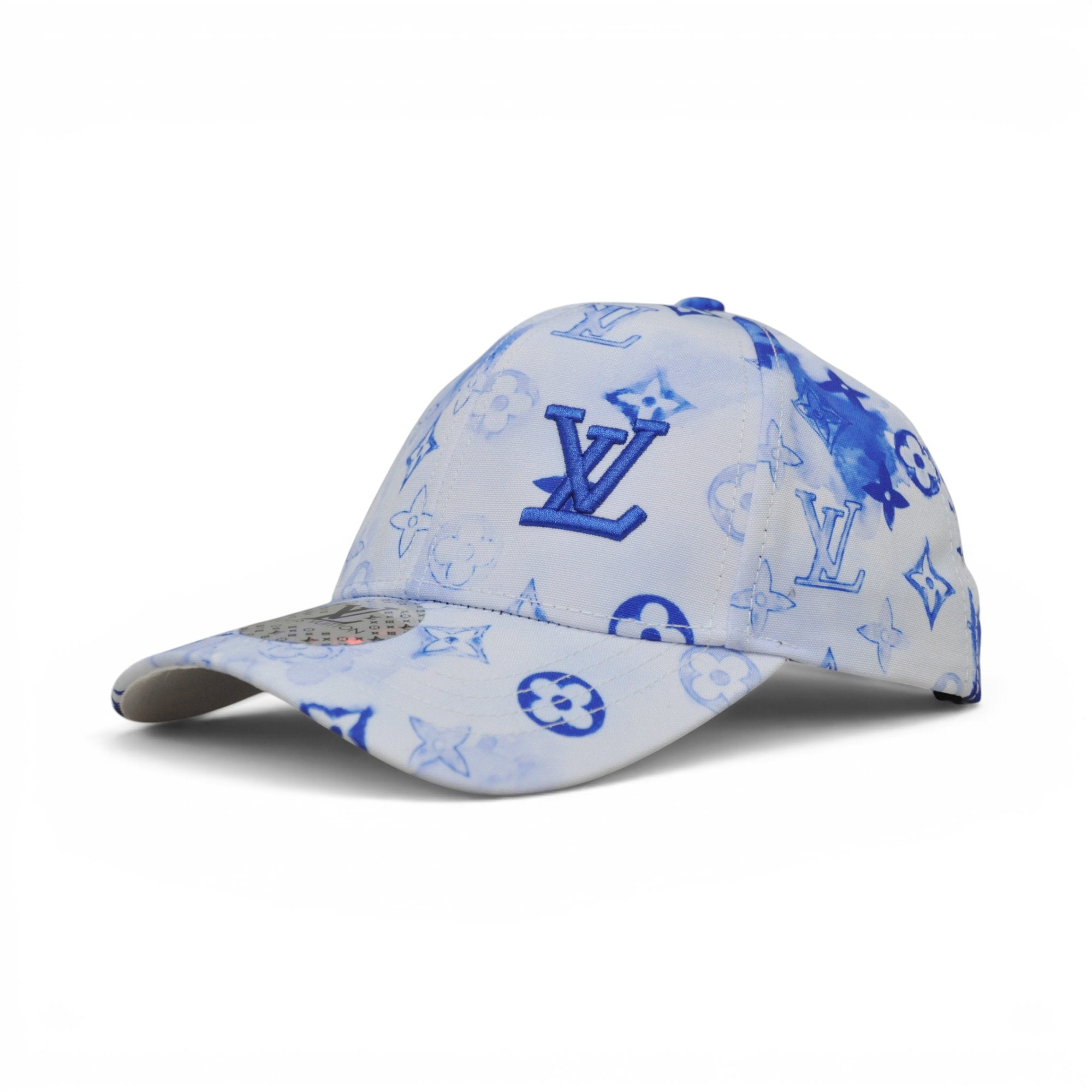 BABA CAP Premium Blue Abstract Pattern Baseball Cap – Embroidered Logo, Adjustable Unisex Casual Hat