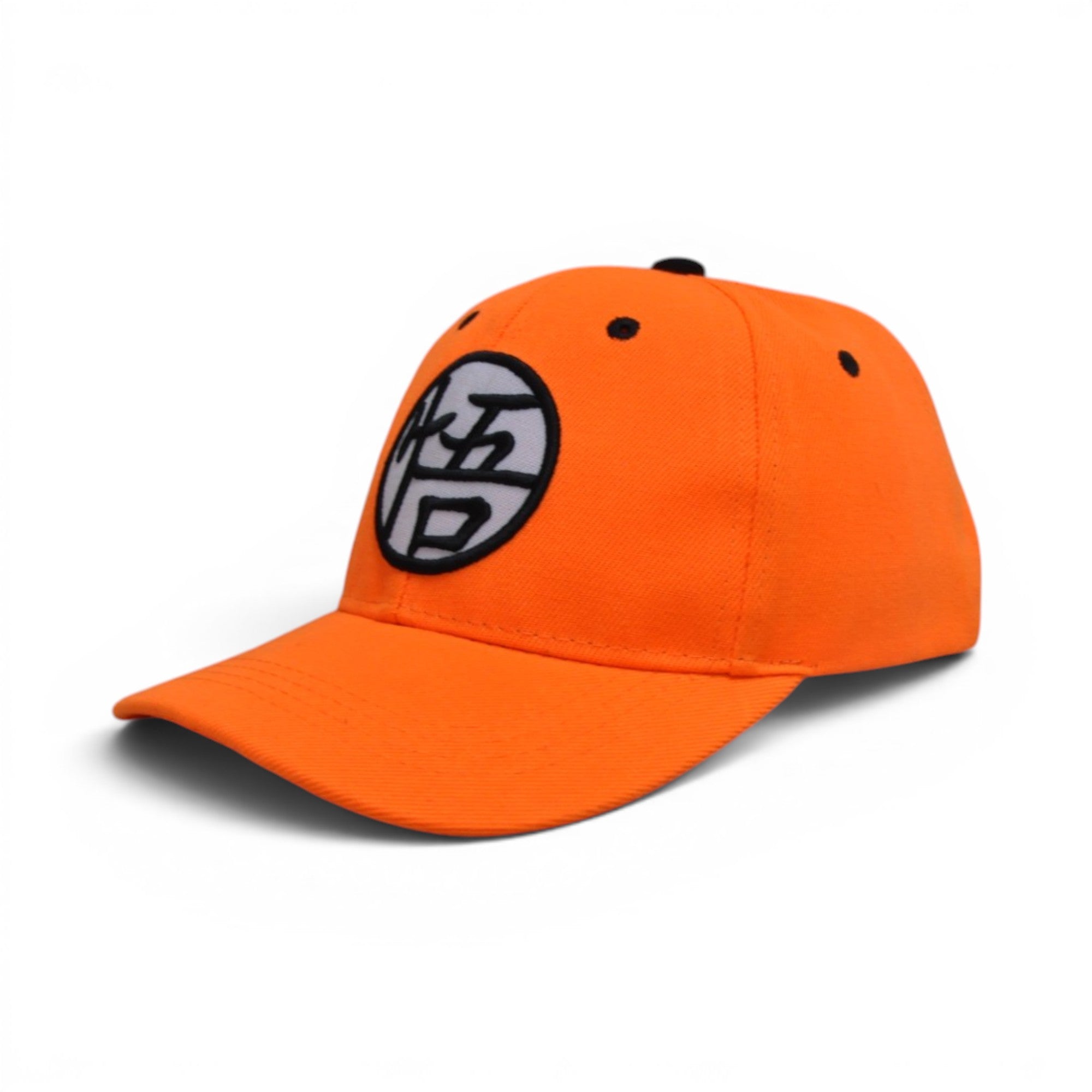 BABA CAP Premium Baseball Cap with Japanese Kanji Embroidered Patch, Bright Orange Sports Hat, Adjustable Unisex Casual Cap
