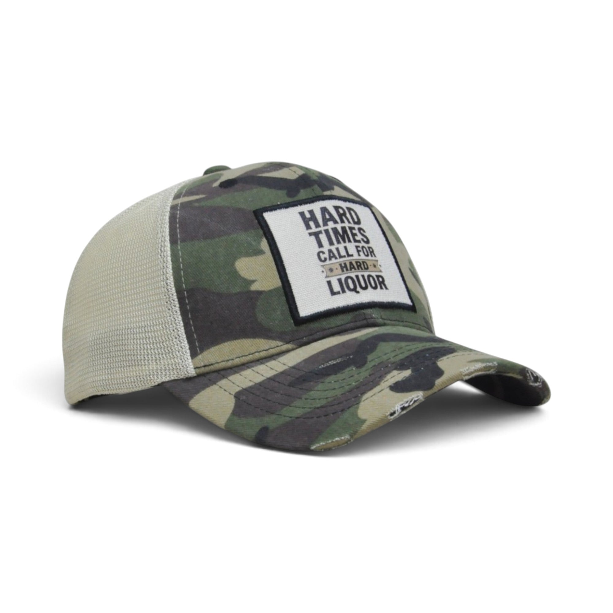 Quote Patch Trucker Cap - Camo