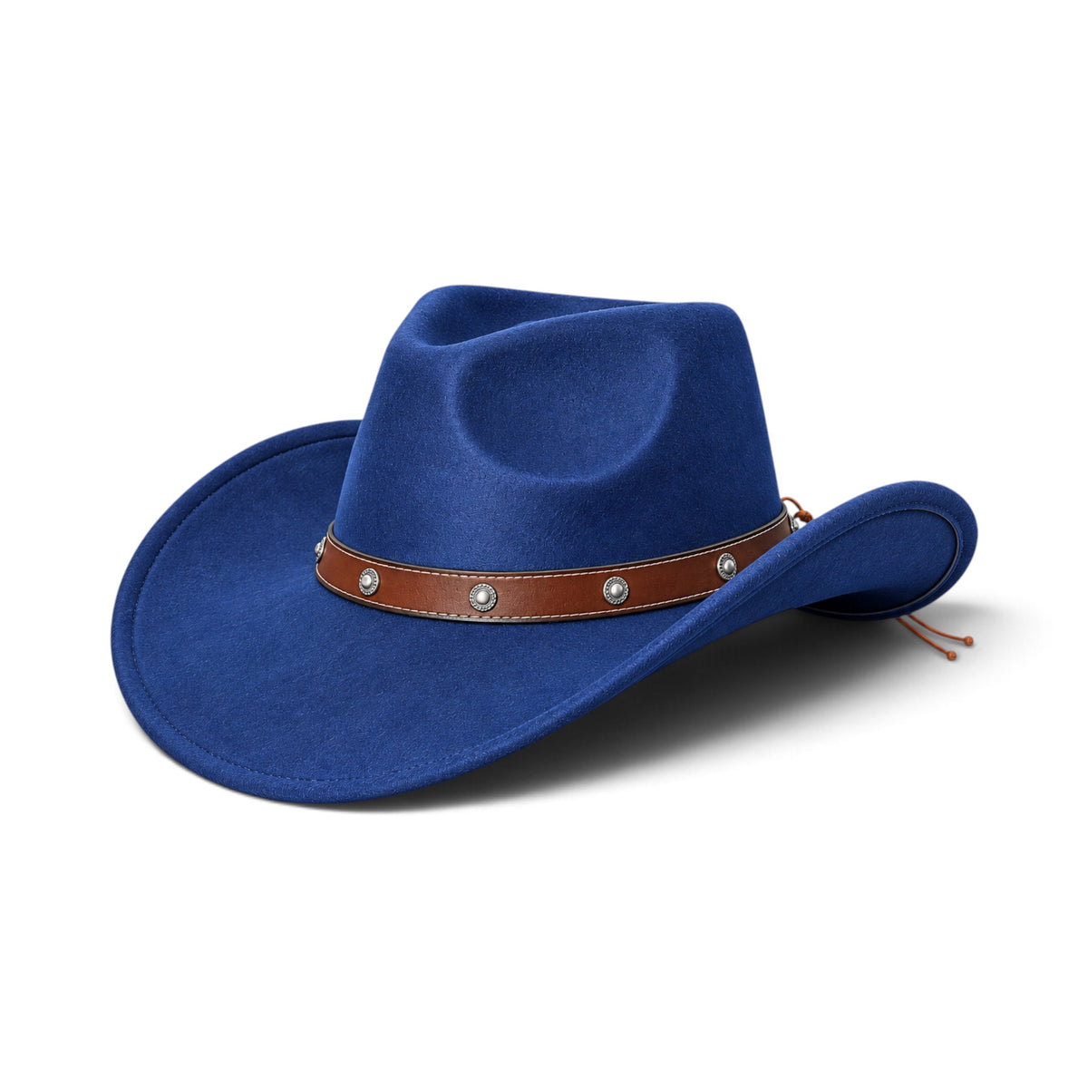 Long Horse Rider Fedora – Premium Wool Felt Hat With Decorated Slim Belt - Cowboy Style-WIDE BRIM - NEW 2