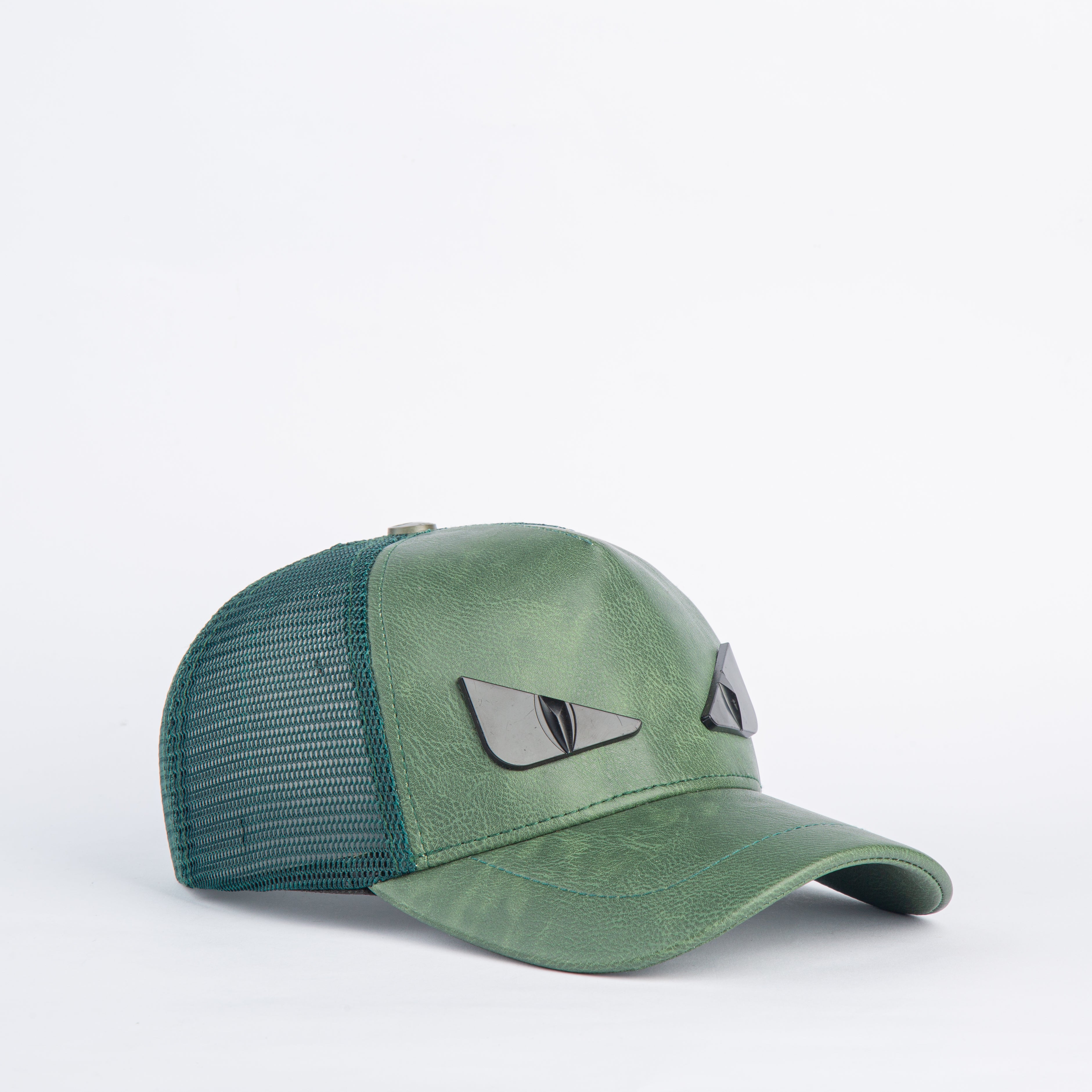 Unisex Trucker Leather Cap-Mirror2