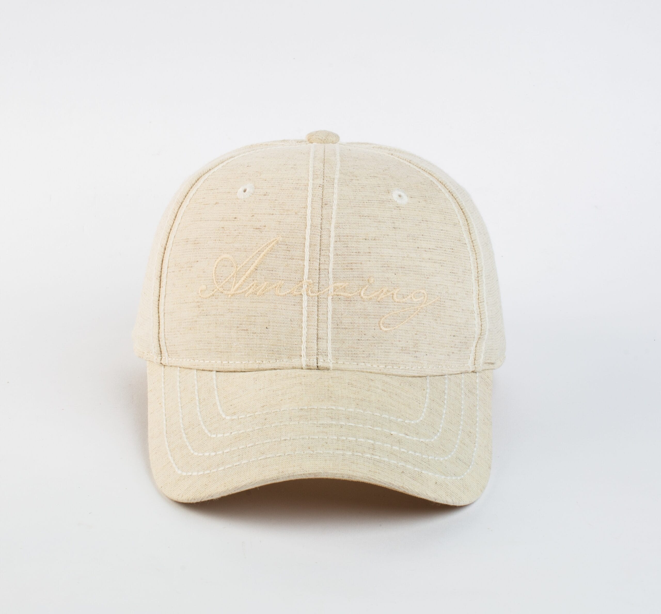 Basic Linen fabric Cotton Cap