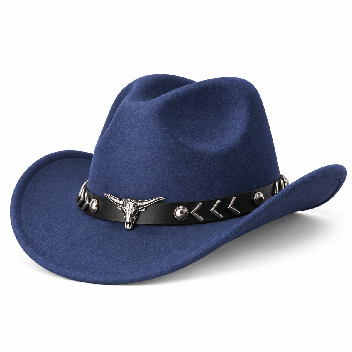 Horse Rider Fedora – Premium Wool Felt Hat for Equestrian Cowboy Style -decorated belt - New