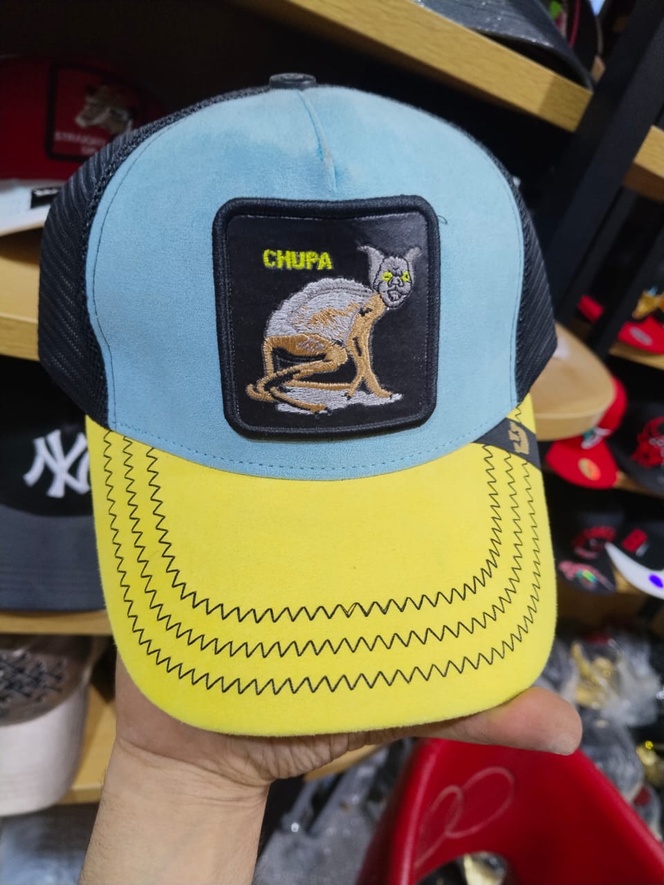 Unisex Luxury Suede Trucker Cap "CHUPA" – Premium Soft Finish