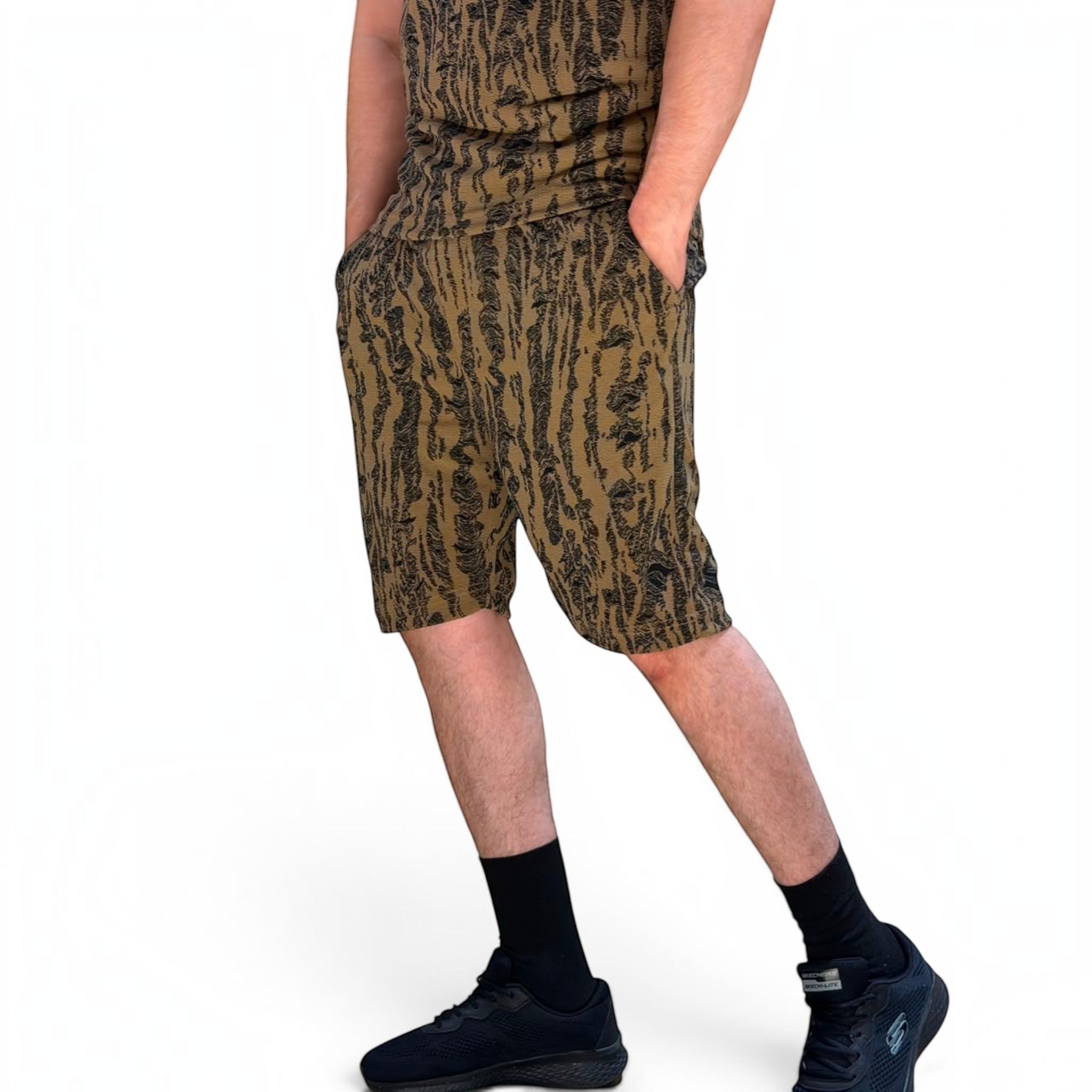 Men's Premium Textured Casual Shorts – Regular Fit, Soft Fabric, Elastic Waist, Everyday Summer Wear – Multi Color
