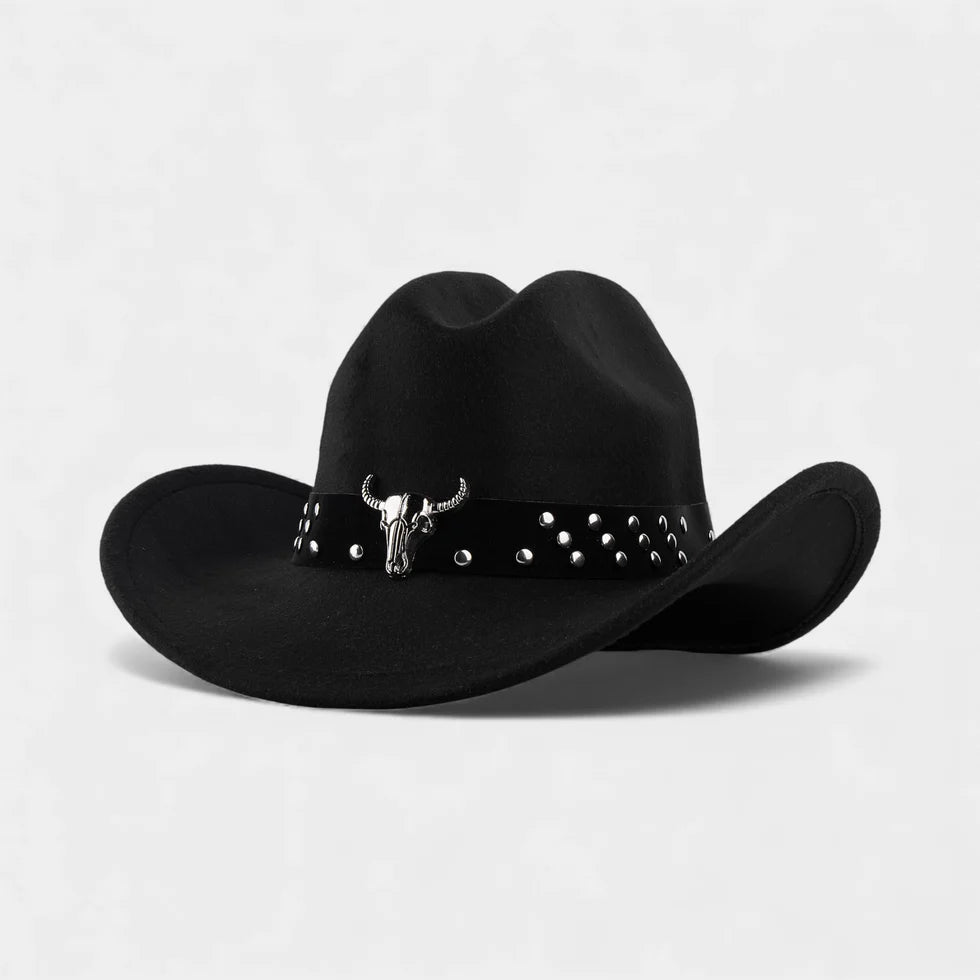 Long Horse Rider Fedora – Premium Wool Felt Hat With Decorated Belt