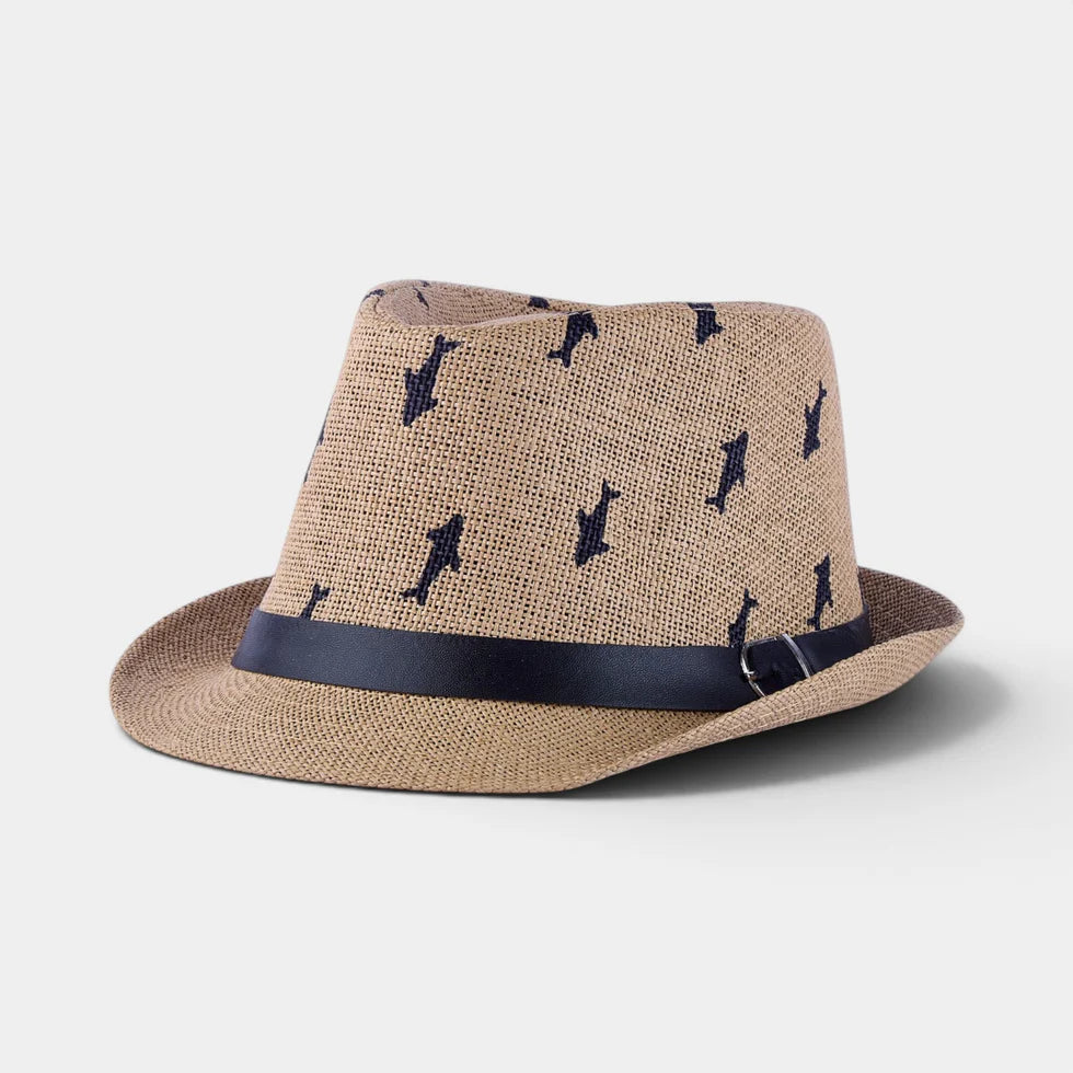 OCEAN LEAF TRILBY STRAW FEDORA HAT
