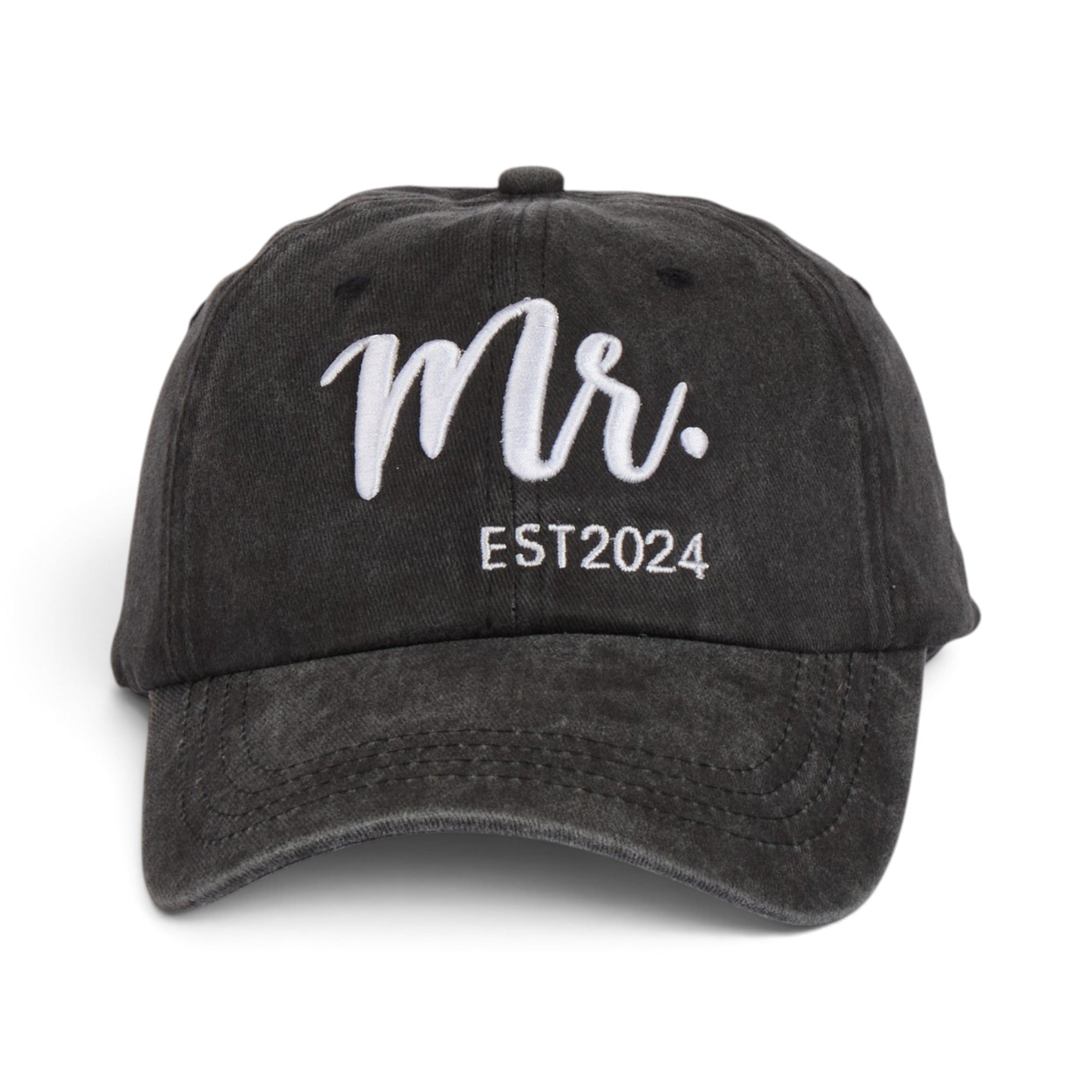Washed Black MR Embroidered Dad Cap