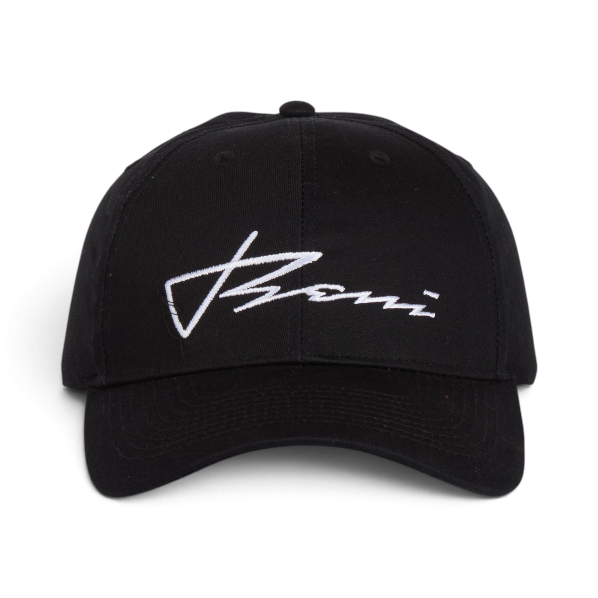Black Signature Embroidered Baseball Cap