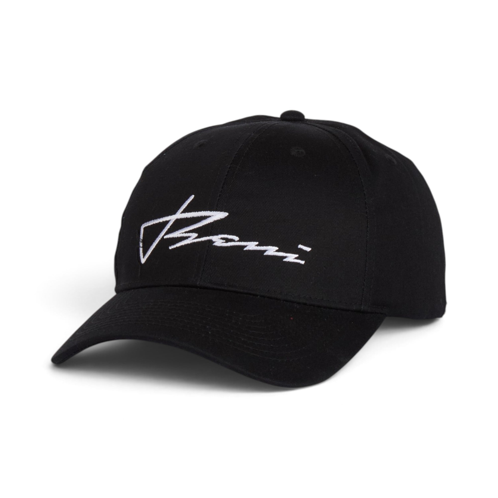 Black Signature Embroidered Baseball Cap