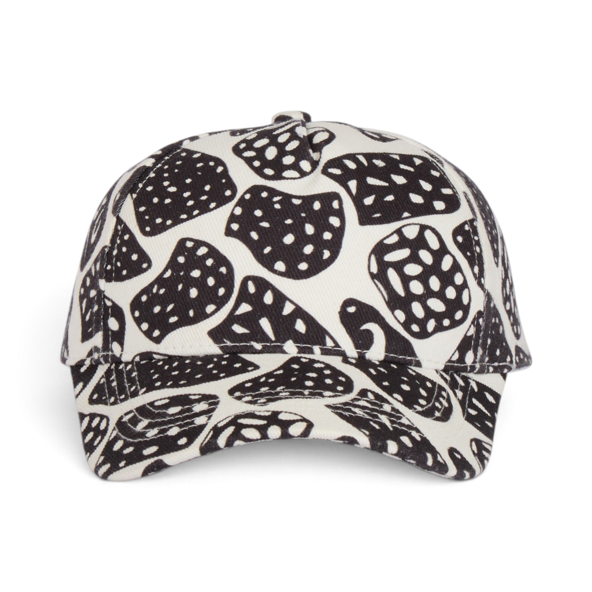 Black & White Abstract Print Baseball Cap