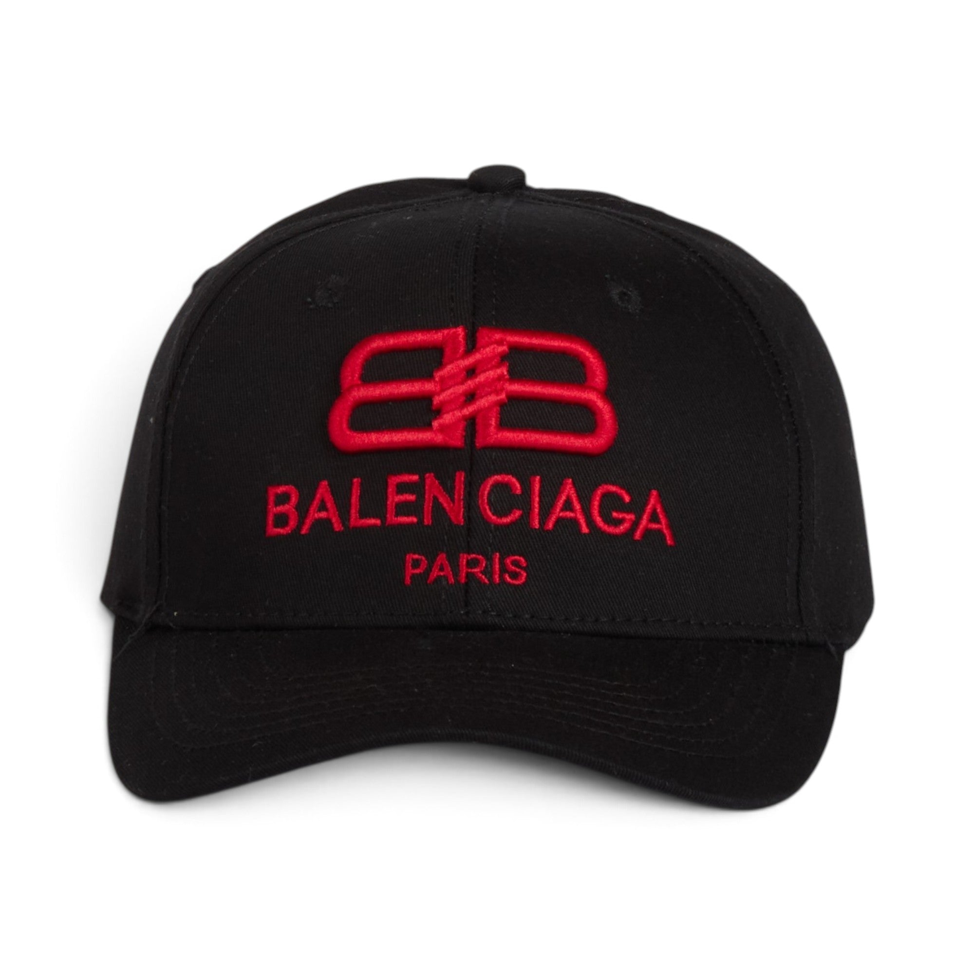 Black Red Logo Embroidered Baseball Cap