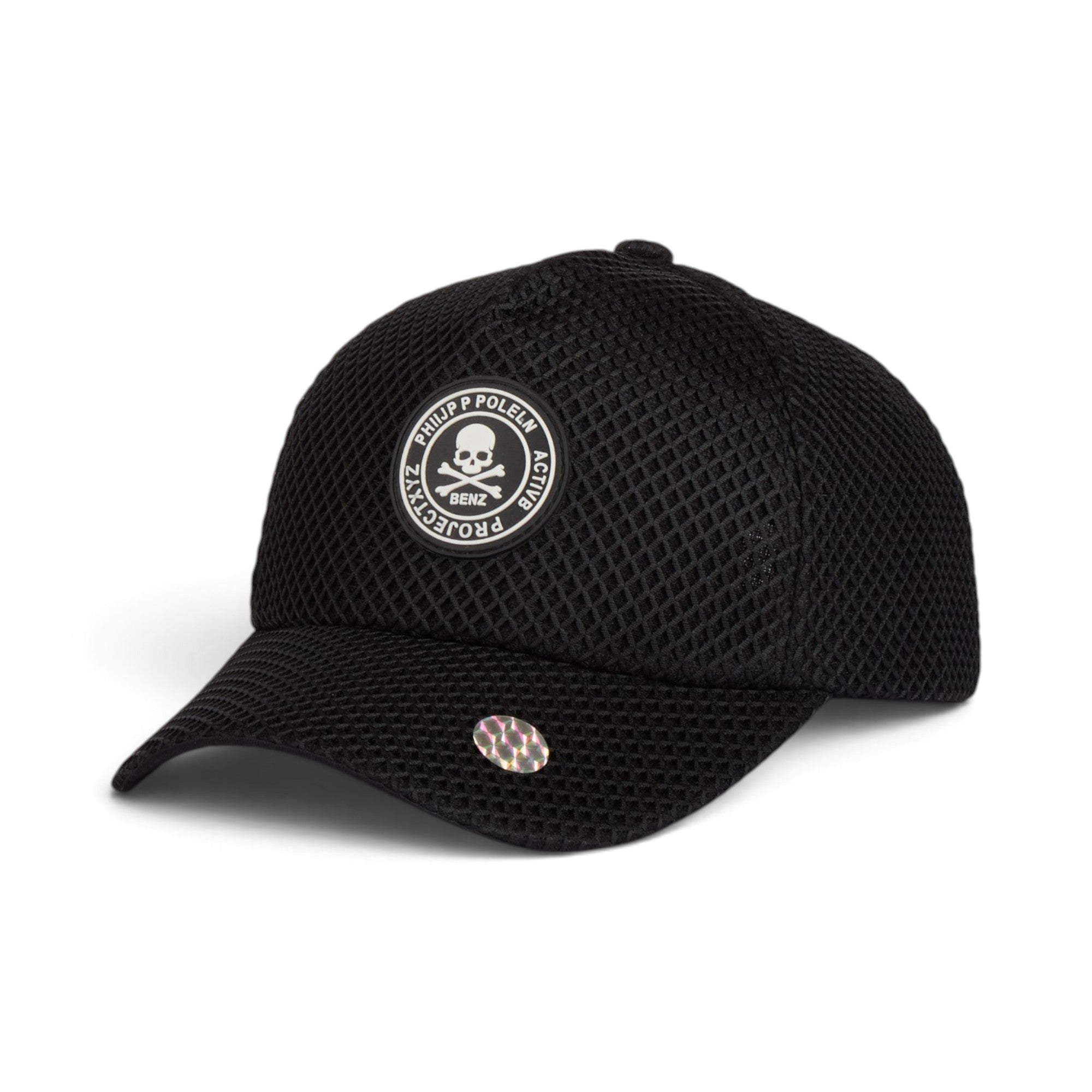 Black Full Mesh Skull Patch Cap