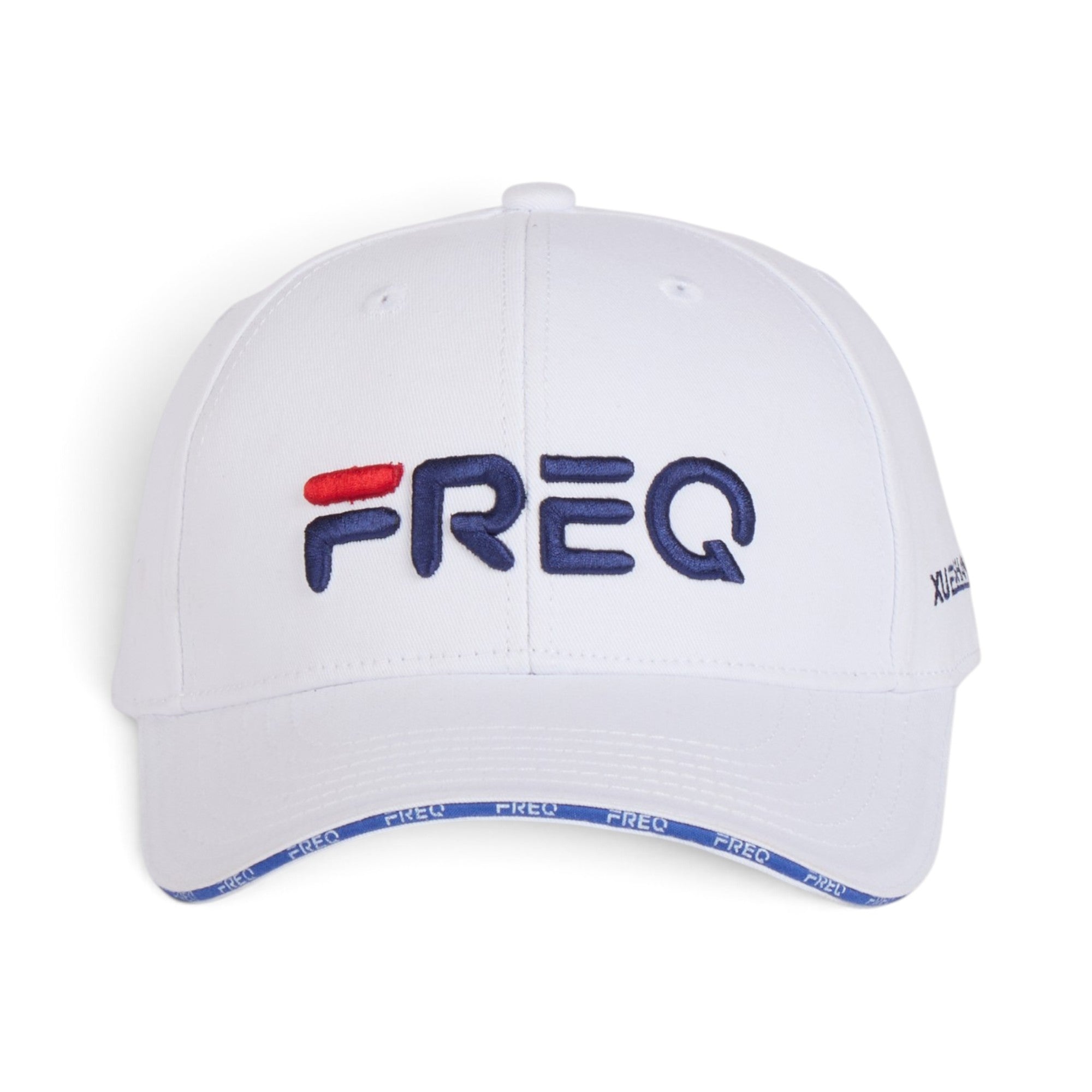 White FREQ Embroidered Baseball Cap