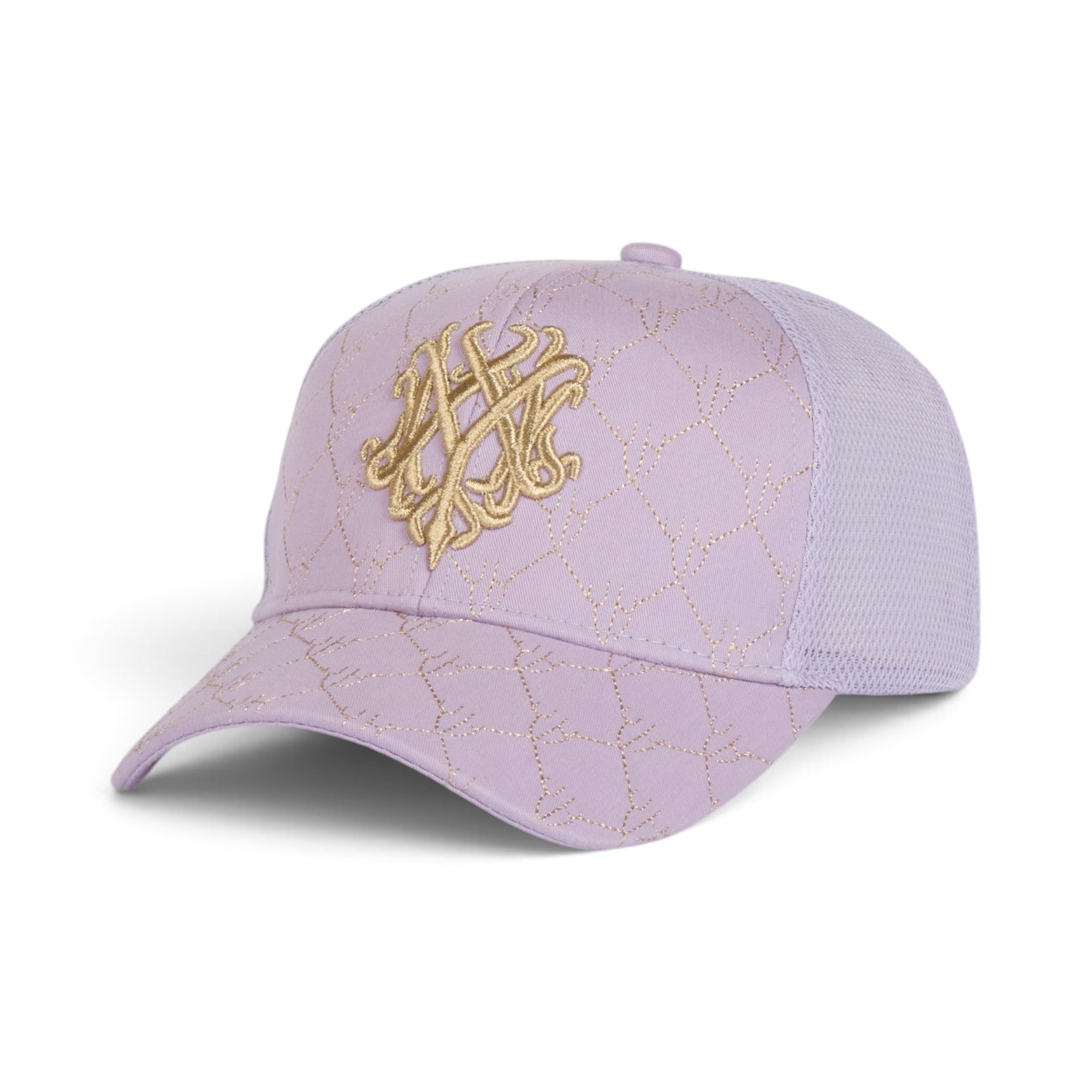 Gold Monogram Lavender Trucker Cap