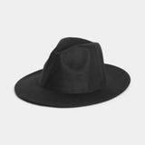 Black Felt Fedora Hat – Size 57 Adjustable Fit – Heavyweight Imported Quality – Classic & Bold Modern Style
