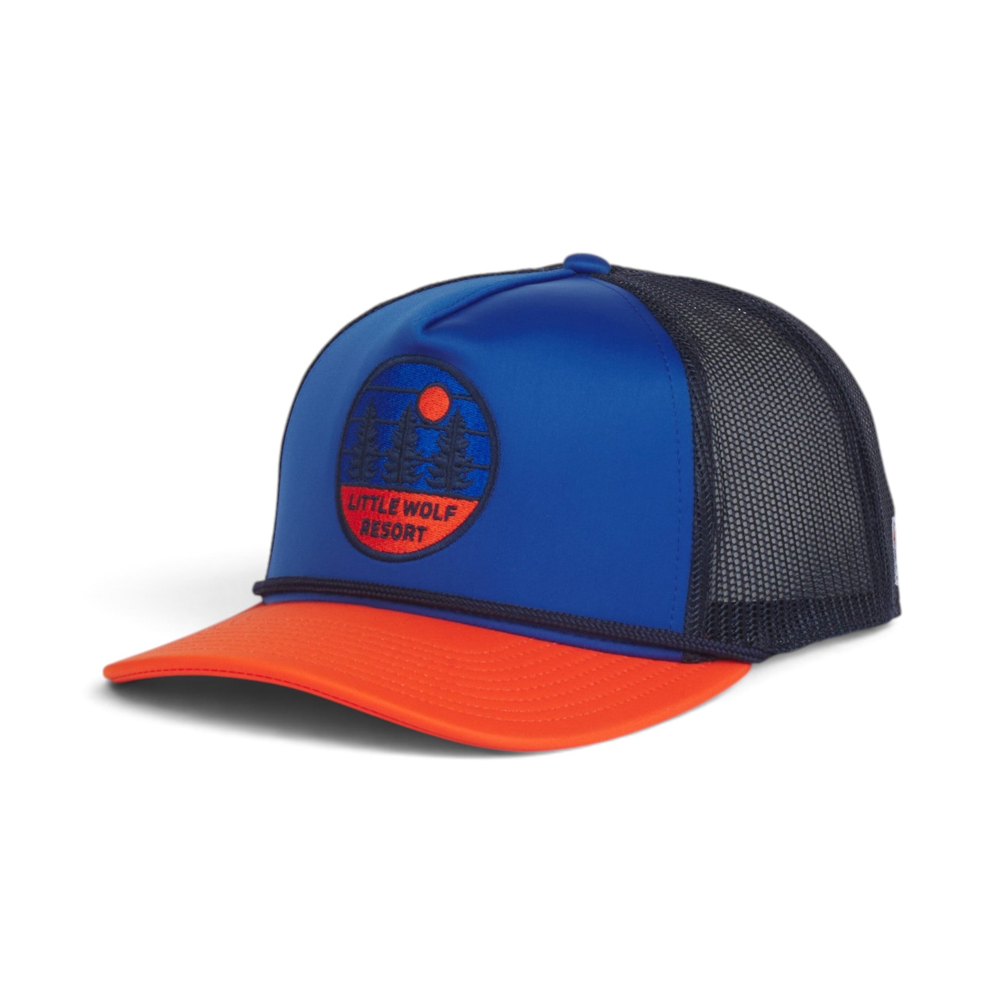 Little Wolf Resort Blue & Orange Trucker Cap