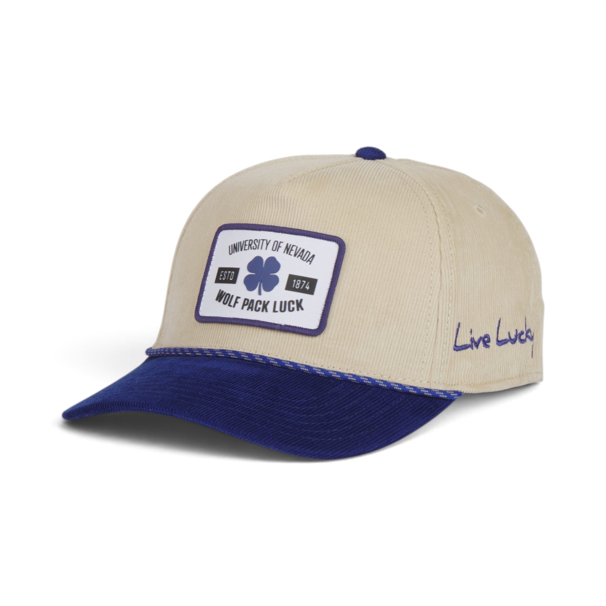 Shockers Luck Premium Corduroy Baseball Cap – Vintage Collegiate Patch with Rope Detail – Adjustable Unisex Hat