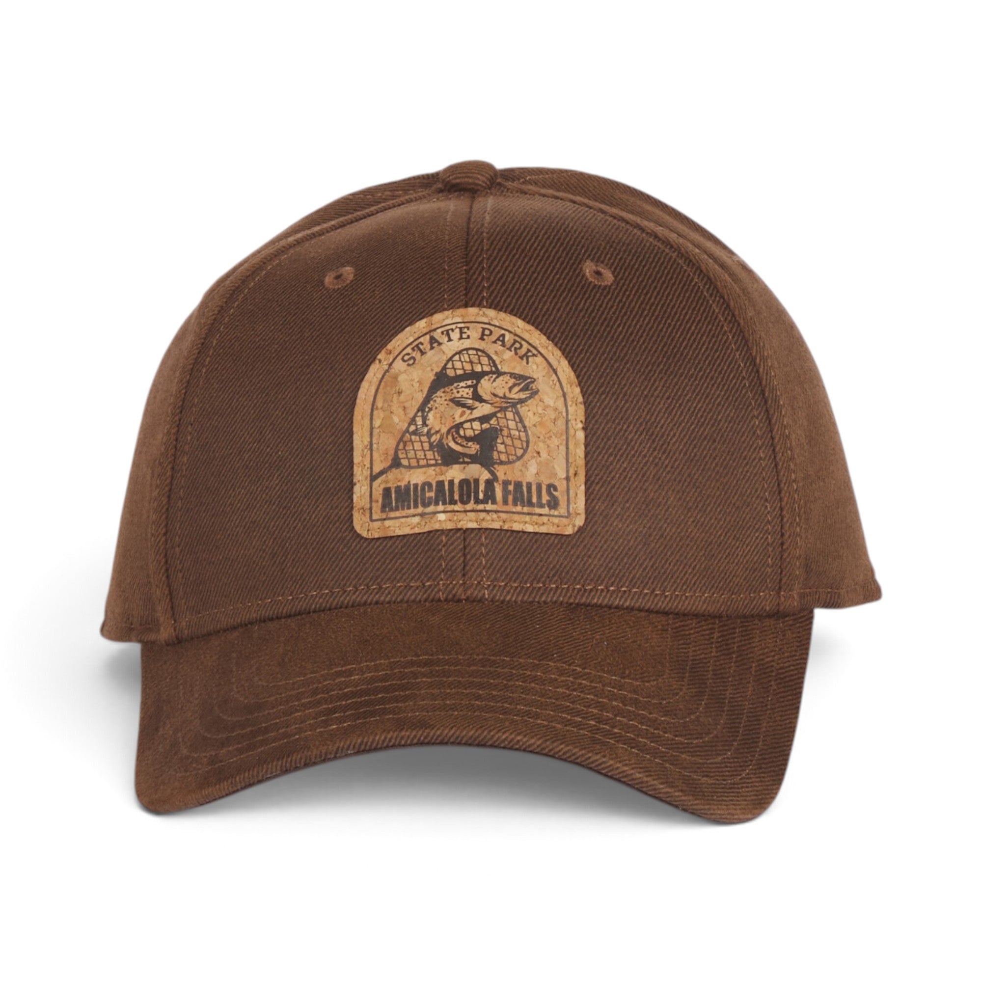 Amicalola Falls State Park Vintage Fishing Cap – Brown Cork Patch Edition