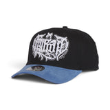 Gothic Embroidery Black & Blue Cap