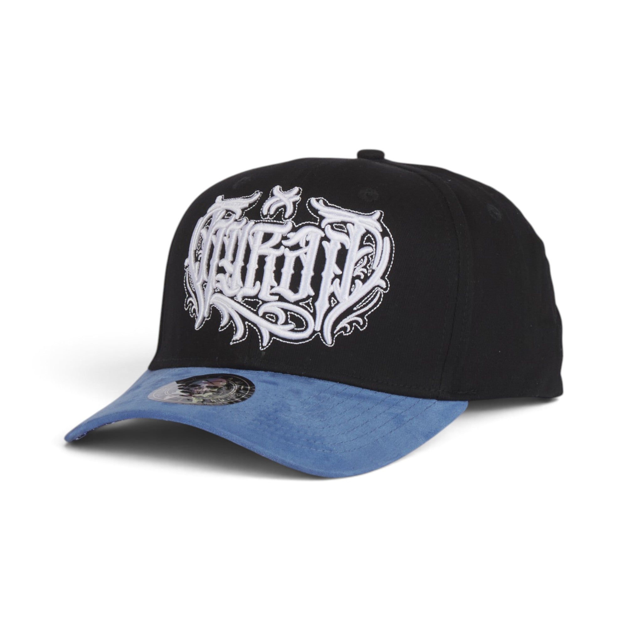 Gothic Embroidery Black & Blue Cap
