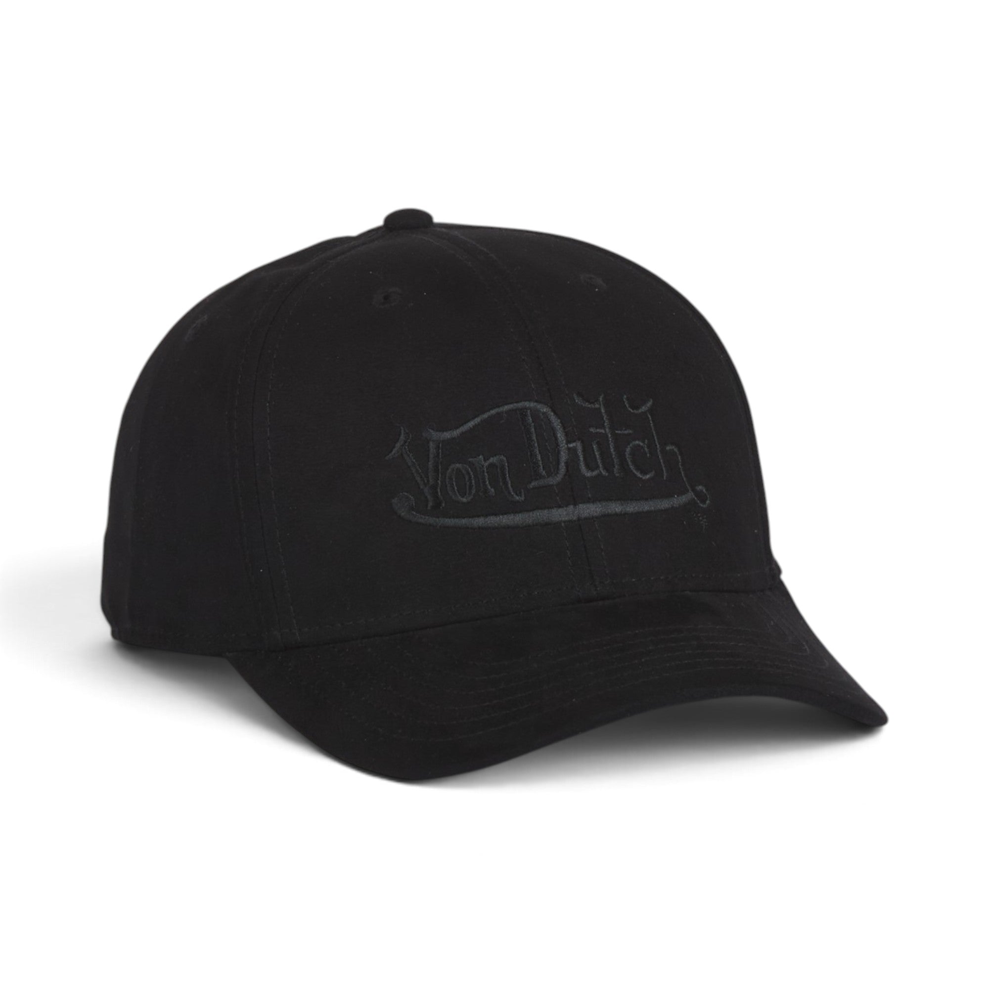 Von Dutch Premium Suede Baseball Cap – Tonal Embroidered Logo – Luxury Monochrome Adjustable Unisex Hat