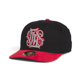 Gothic Monogram Suede Brim Baseball Cap – Black & Tan