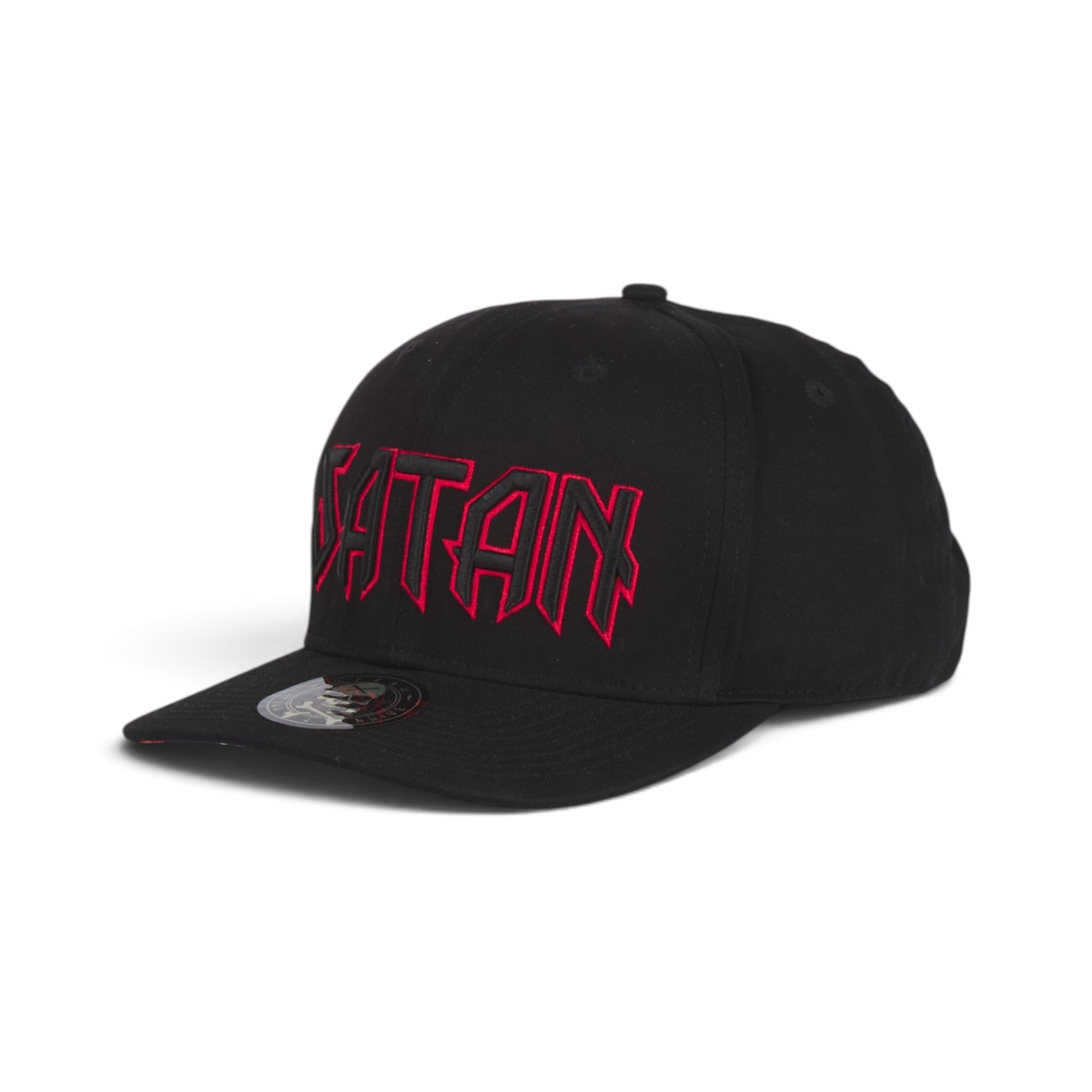 Satan Gothic Embroidered Baseball Cap – Black & Red