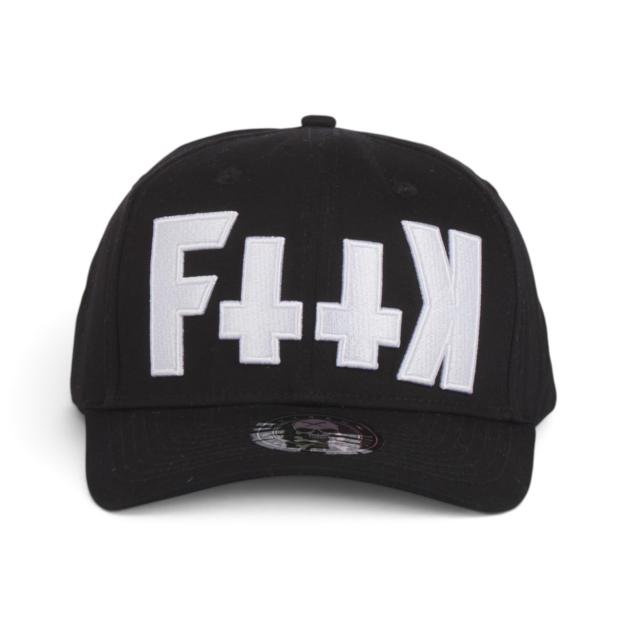 F++K Bold Logo Premium Cotton Baseball Cap – Black & White Edition