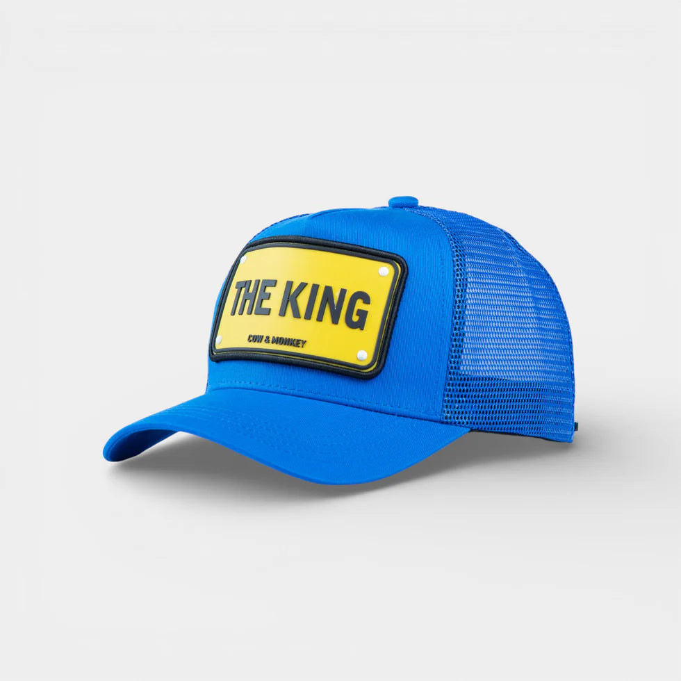 Unisex Trucker  Cap " The King " - Premium High Quality Materials, Cotton Front & High-Quality Polyester Mesh Back, Adjustable Size – COW&MONKEY