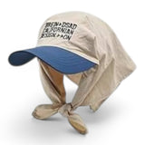 BABA CAP Premium Microfiber Headscarf Cap – Adjustable Unisex Casual Hat, Beige & Blue