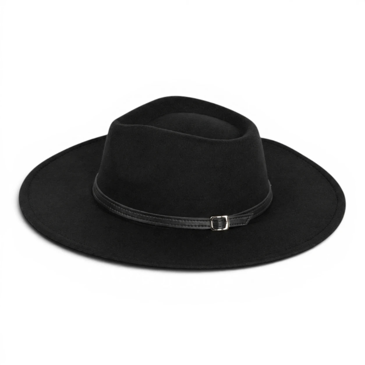 Fedora Hat – Premium Wool Felt, Classic Timeless Style, Elegant & Durable Design – black-wide brime